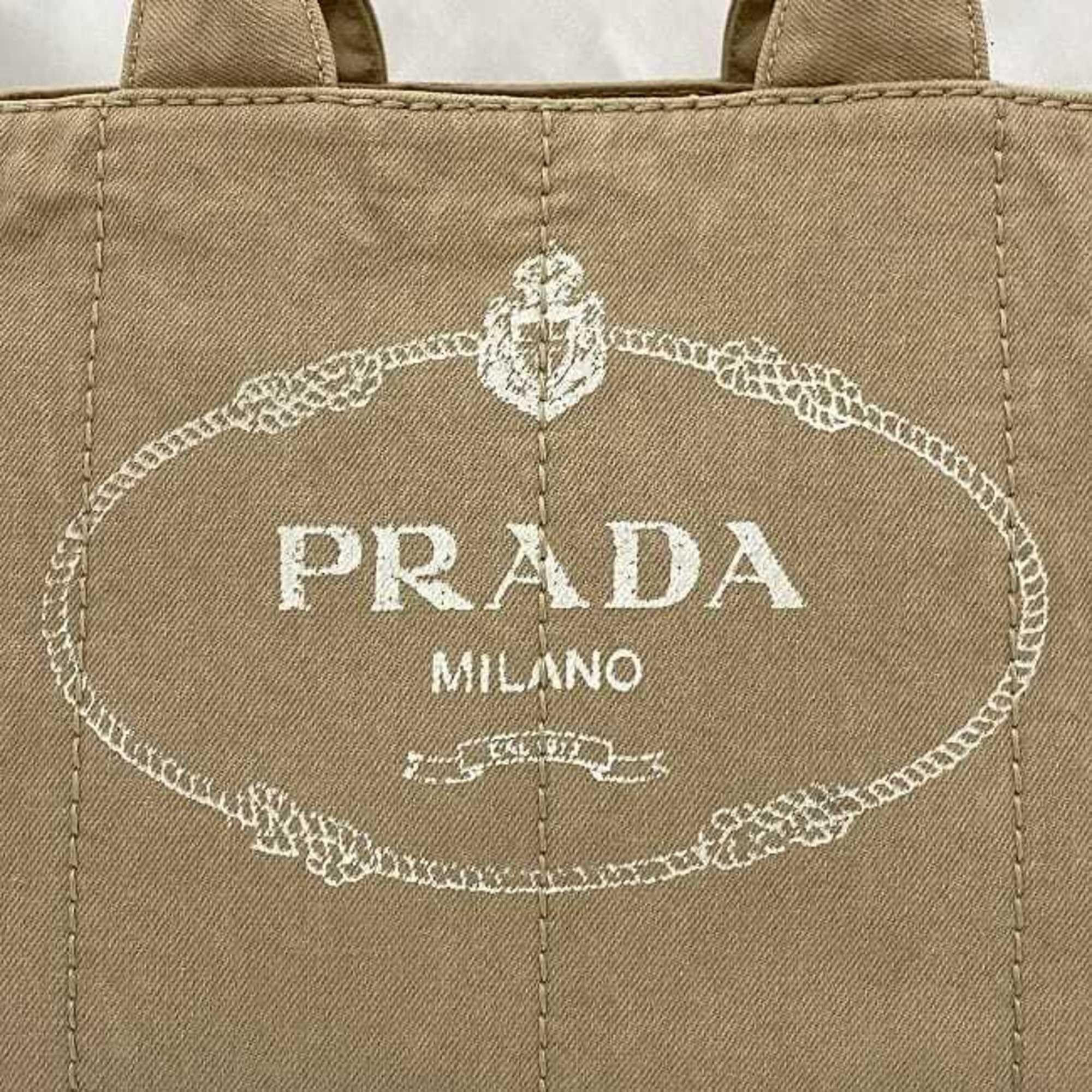 Prada Prada Tote Bag Canapa f-22452 Beige B1872B Canvas 197 PRADA Stitch Women's Men's A4 Handbag Size ONE SIZE - 8 Thumbnail
