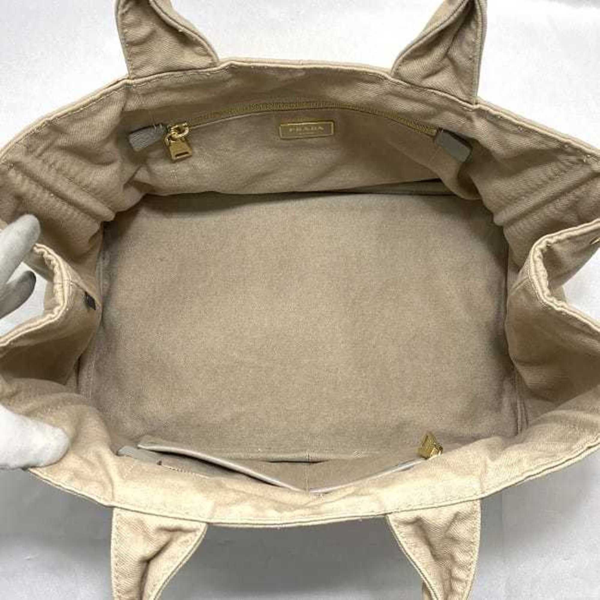 Prada Prada Tote Bag Canapa f-22452 Beige B1872B Canvas 197 PRADA Stitch Women's Men's A4 Handbag Size ONE SIZE - 7 Thumbnail
