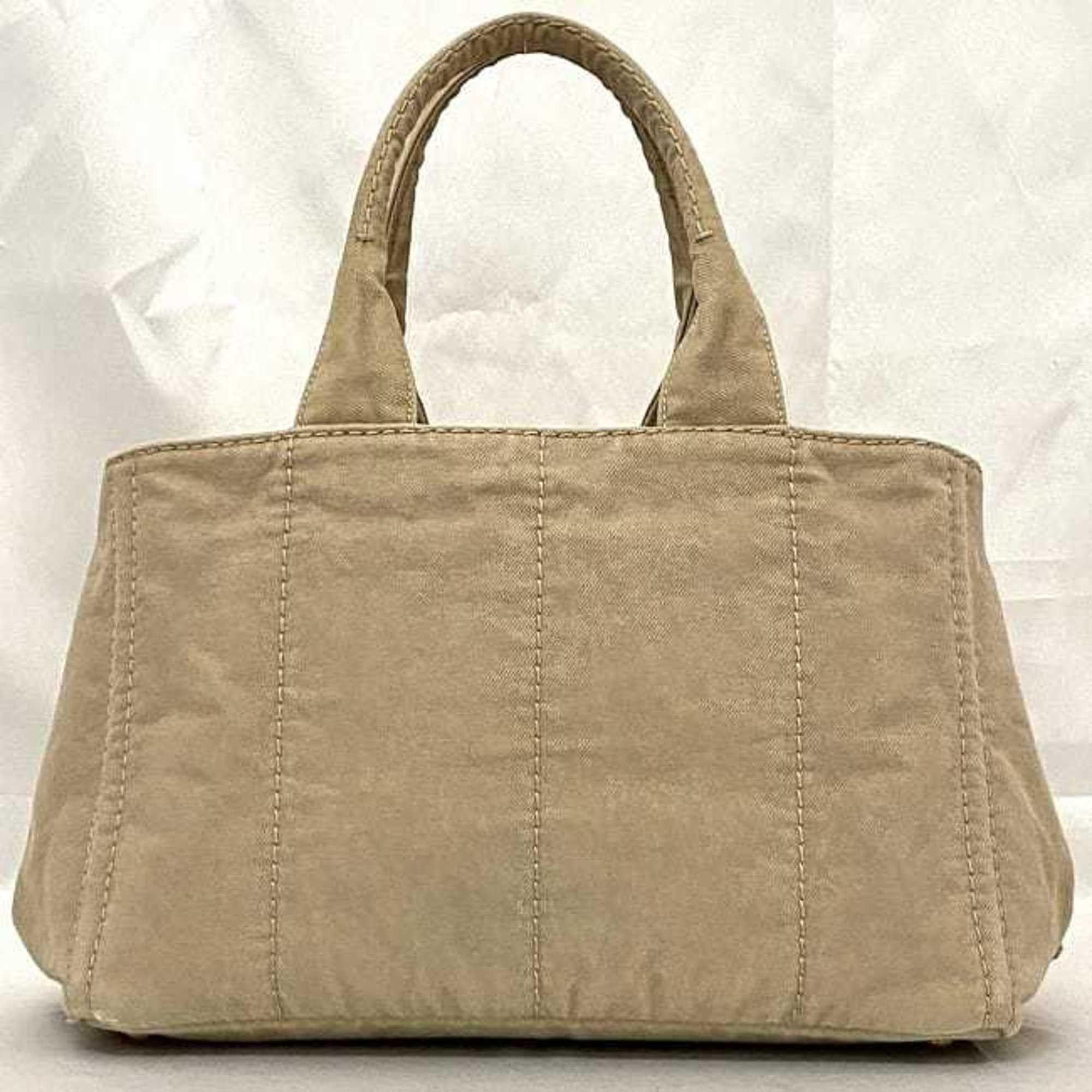 Prada Prada Tote Bag Canapa f-22452 Beige B1872B Canvas 197 PRADA Stitch Women's Men's A4 Handbag Size ONE SIZE - 4 Thumbnail