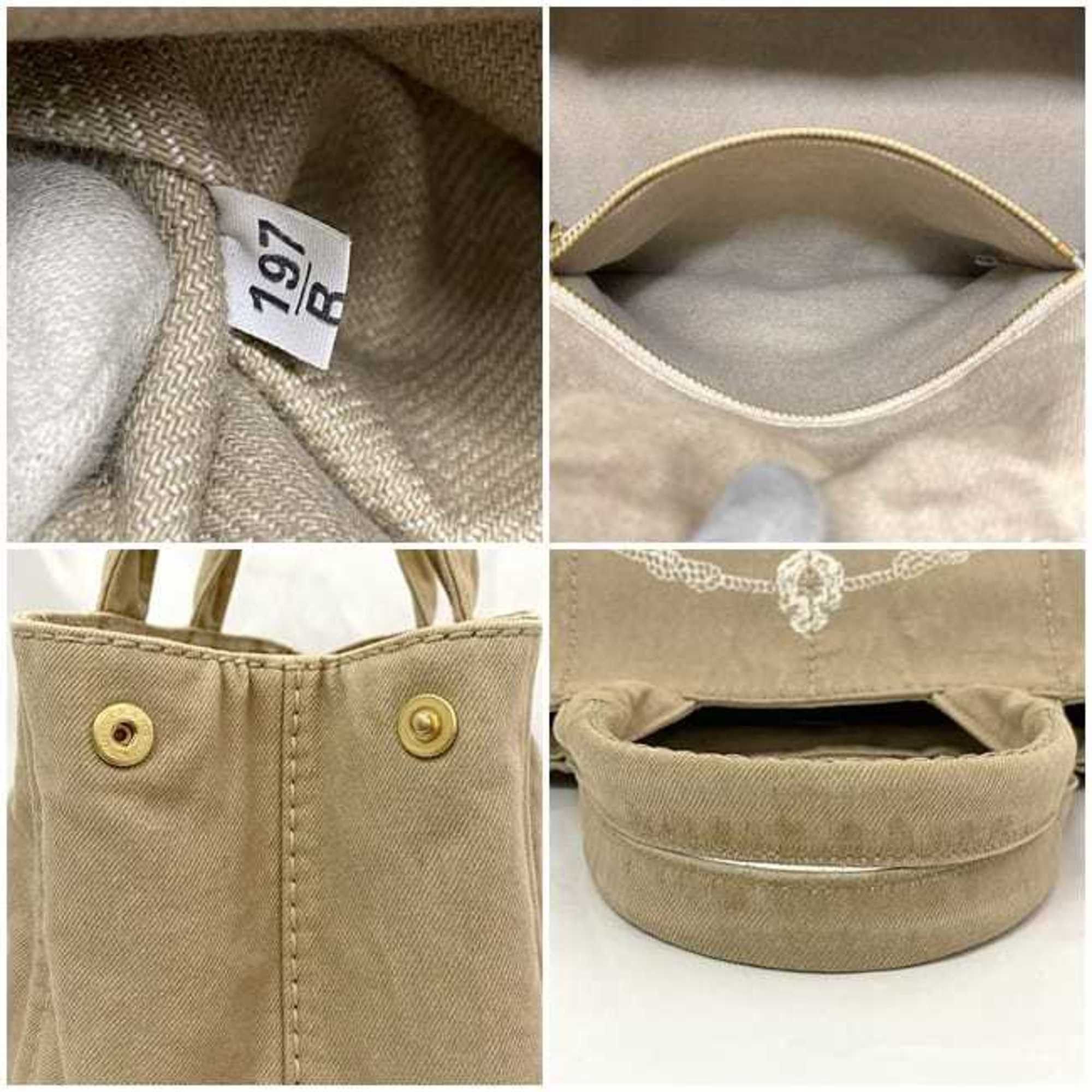 Prada Prada Tote Bag Canapa f-22452 Beige B1872B Canvas 197 PRADA Stitch Women's Men's A4 Handbag Size ONE SIZE - 10 Thumbnail