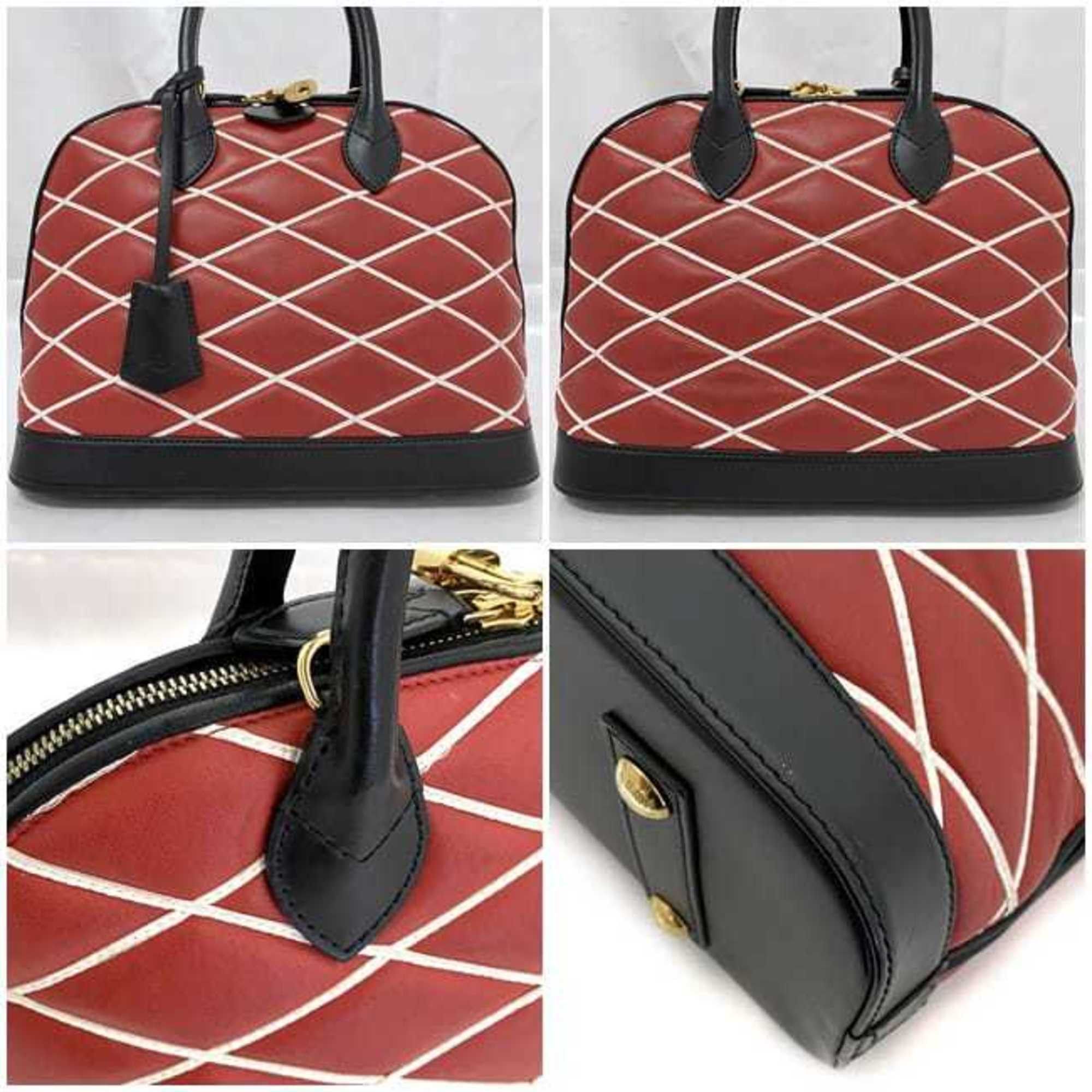 Louis Vuitton Louis Vuitton Handbag Alma PM f-22474 Red Black Maltage 2WY Shoulder Bag Leather FO4104 LOUIS VUITTON Freestanding Quilting Women's Men's Stitching Size ONE SIZE - 8 Thumbnail