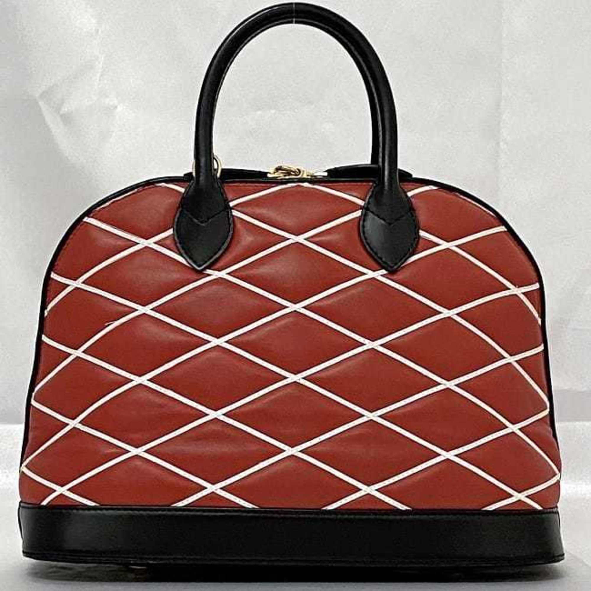 Louis Vuitton Louis Vuitton Handbag Alma PM f-22474 Red Black Maltage 2WY Shoulder Bag Leather FO4104 LOUIS VUITTON Freestanding Quilting Women's Men's Stitching Size ONE SIZE - 4 Thumbnail