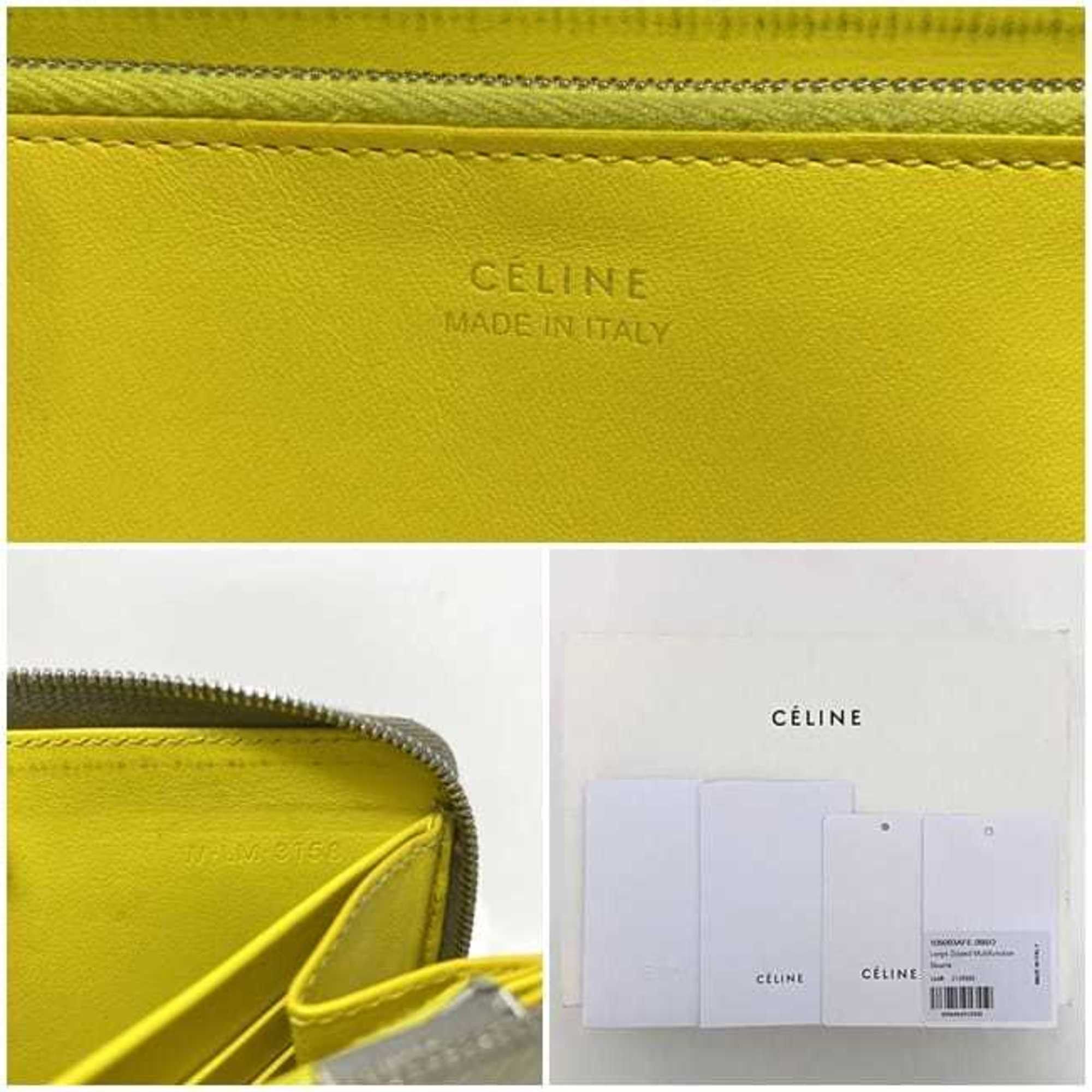 Celine Celine Round Long Wallet Large Zipped ec-22339 Greige 105003AFE.09SO Leather W-LM-3158 CELINE Women's Accessories Size ONE SIZE - 11 Thumbnail