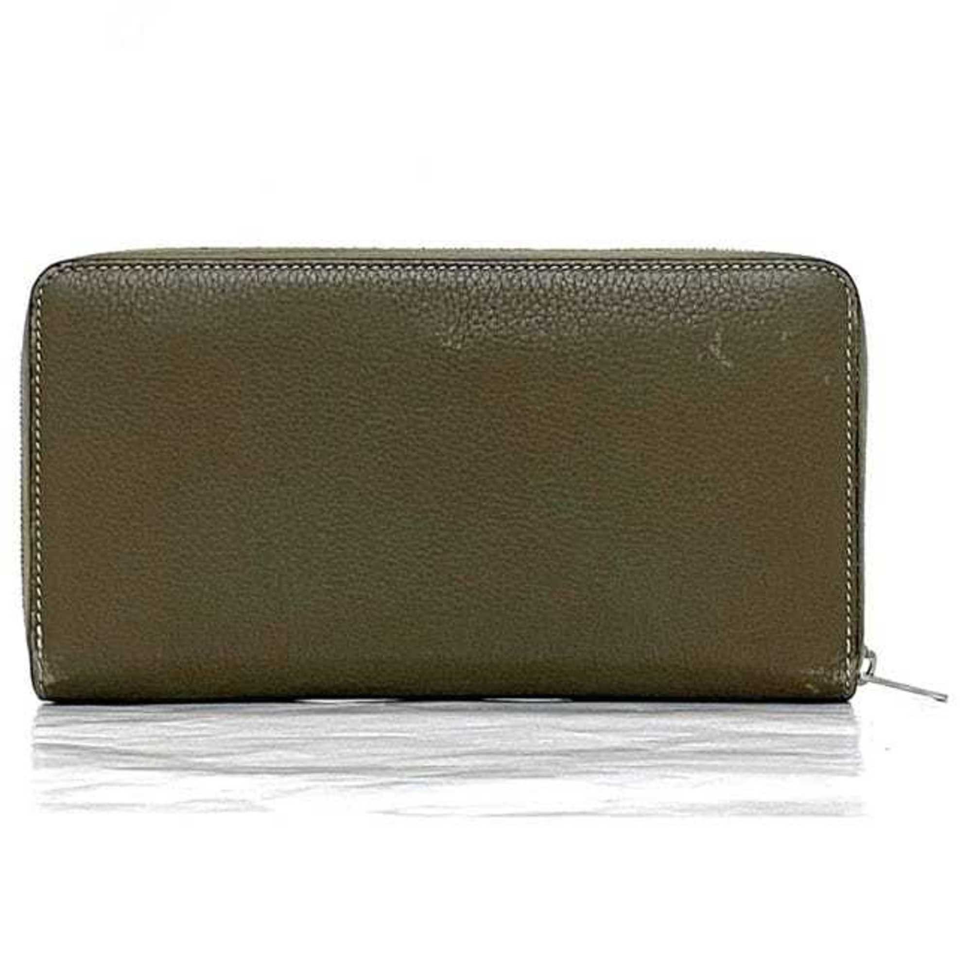 Celine Celine Round Long Wallet Large Zipped ec-22339 Greige 105003AFE.09SO Leather W-LM-3158 CELINE Women's Accessories Size ONE SIZE - 3 Thumbnail