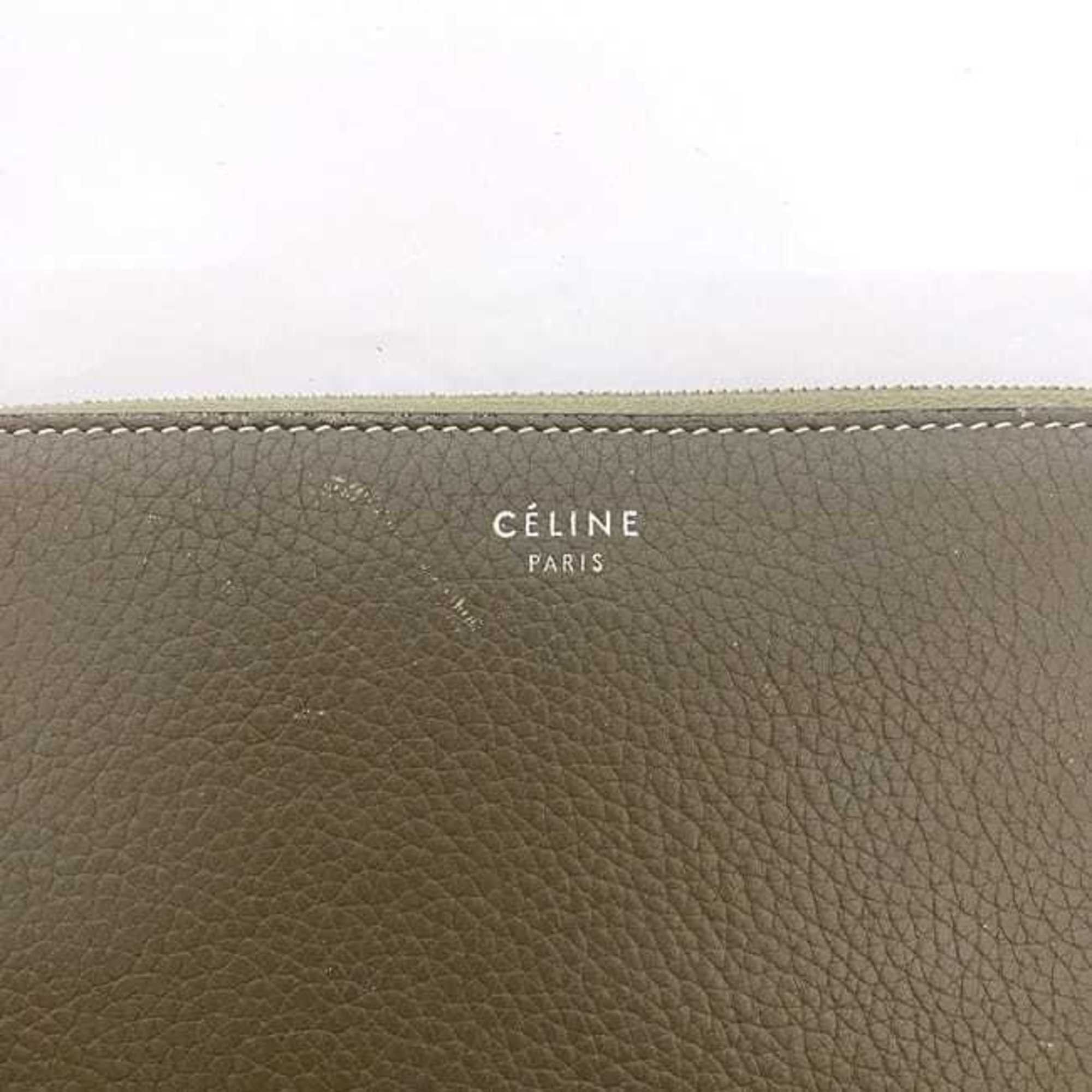 Celine Celine Round Long Wallet Large Zipped ec-22339 Greige 105003AFE.09SO Leather W-LM-3158 CELINE Women's Accessories Size ONE SIZE - 7 Thumbnail