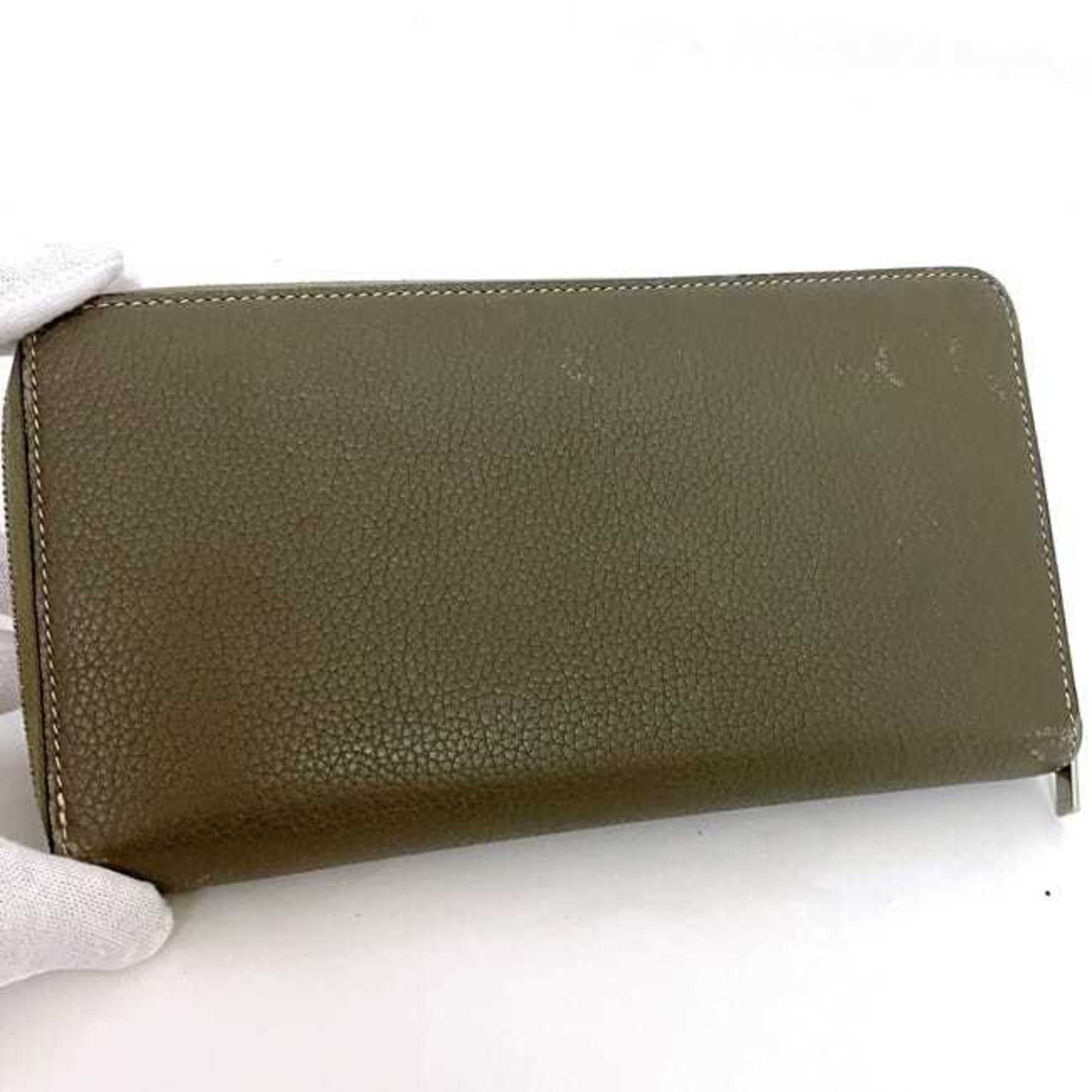 Celine Celine Round Long Wallet Large Zipped ec-22339 Greige 105003AFE.09SO Leather W-LM-3158 CELINE Women's Accessories Size ONE SIZE - 9 Thumbnail