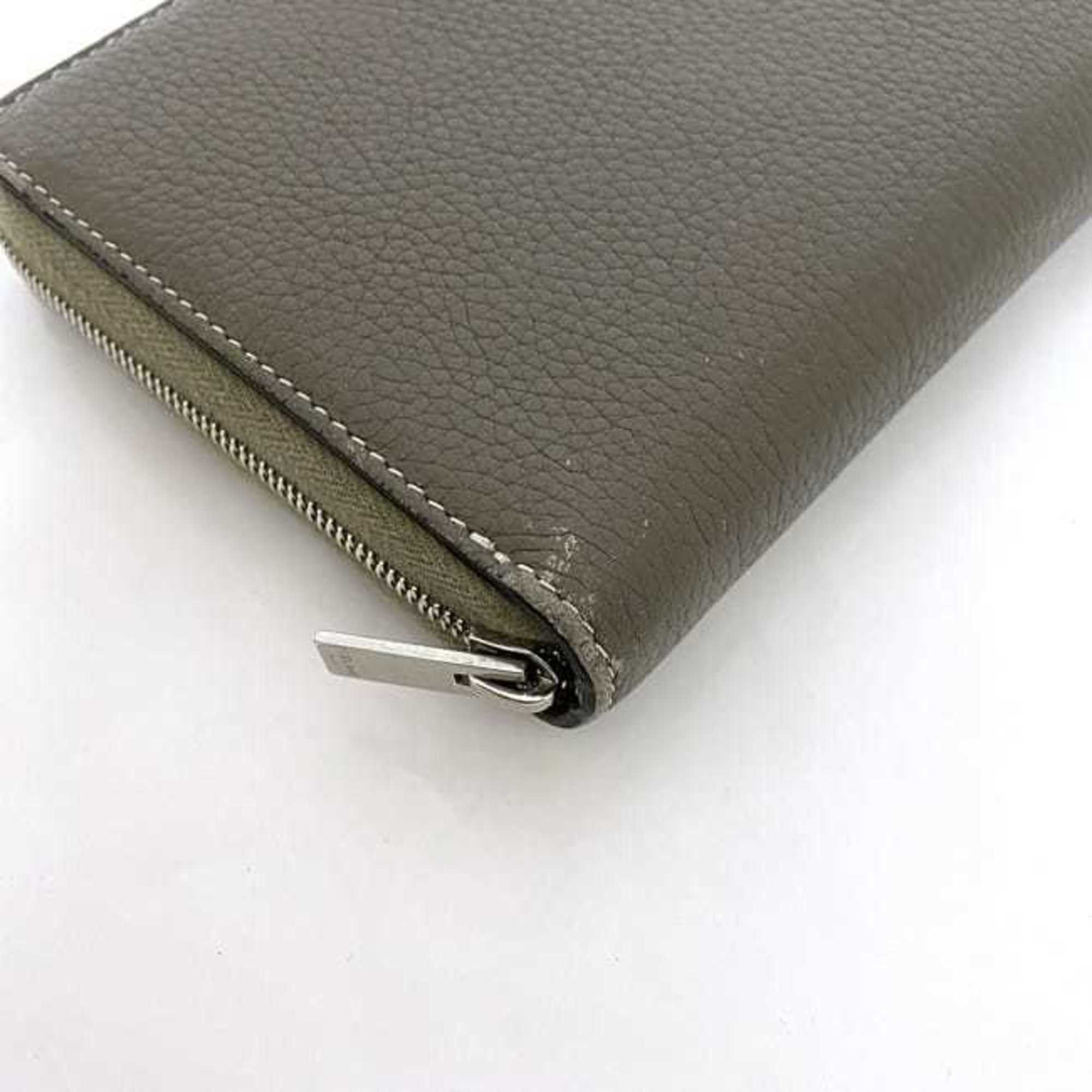 Celine Celine Round Long Wallet Large Zipped ec-22339 Greige 105003AFE.09SO Leather W-LM-3158 CELINE Women's Accessories Size ONE SIZE - 5 Thumbnail
