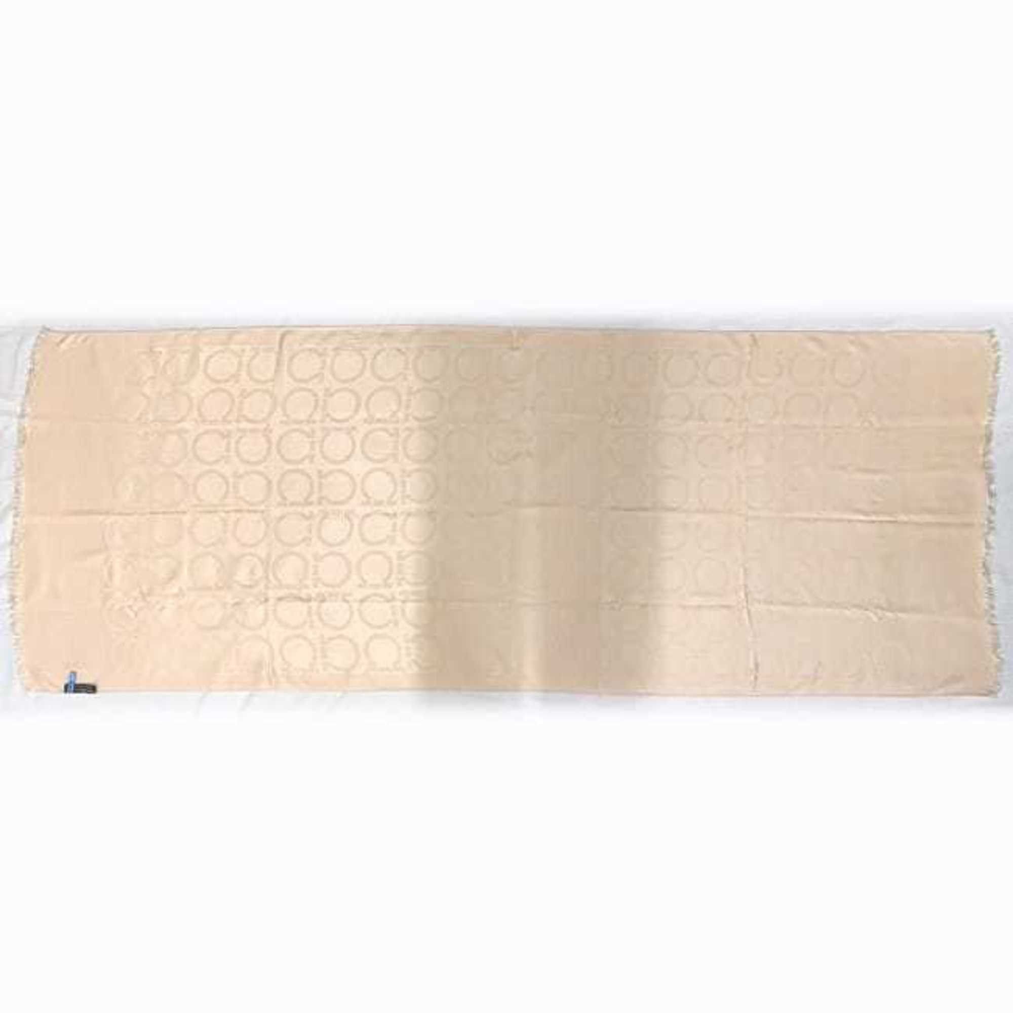 Salvatore Ferragamo Salvatore Ferragamo Stole ec-22419 Pink Gancini Silk Wool Large Shawl Women Men Knee Blanket Portable Scarf Size ONE SIZE - 4 Thumbnail