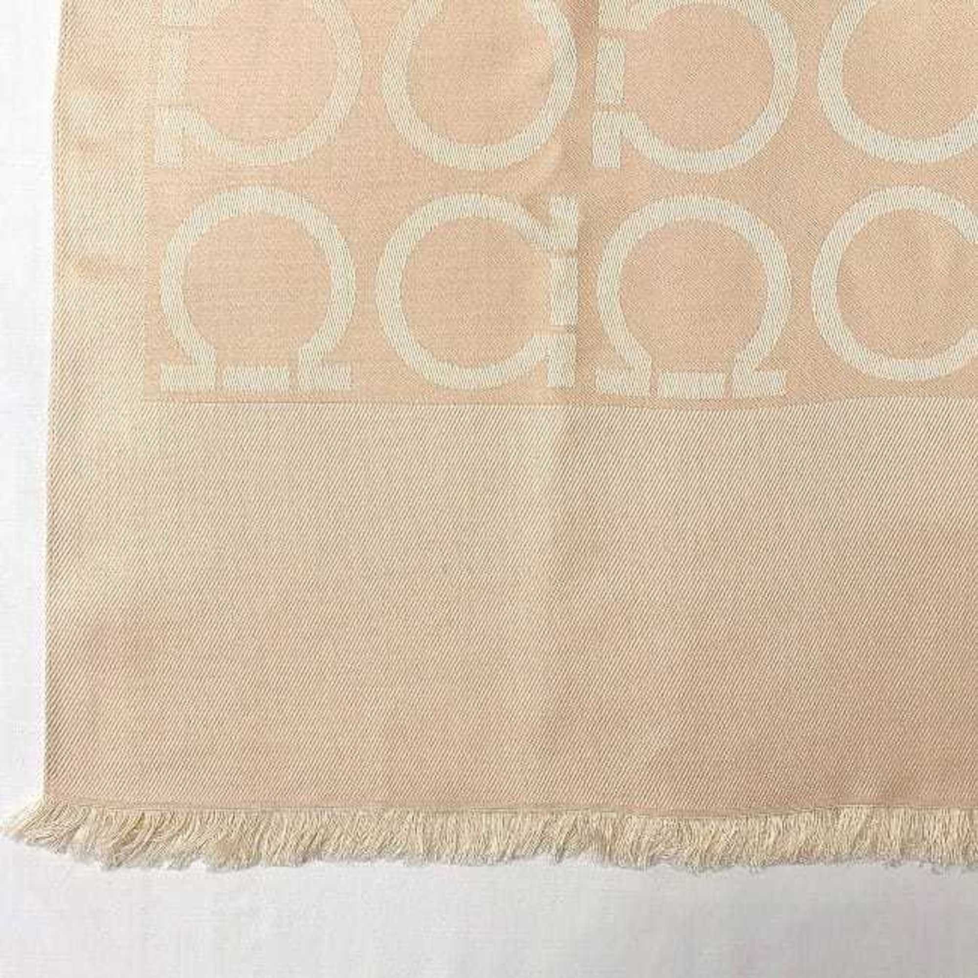 Salvatore Ferragamo Salvatore Ferragamo Stole ec-22419 Pink Gancini Silk Wool Large Shawl Women Men Knee Blanket Portable Scarf Size ONE SIZE - 5 Thumbnail