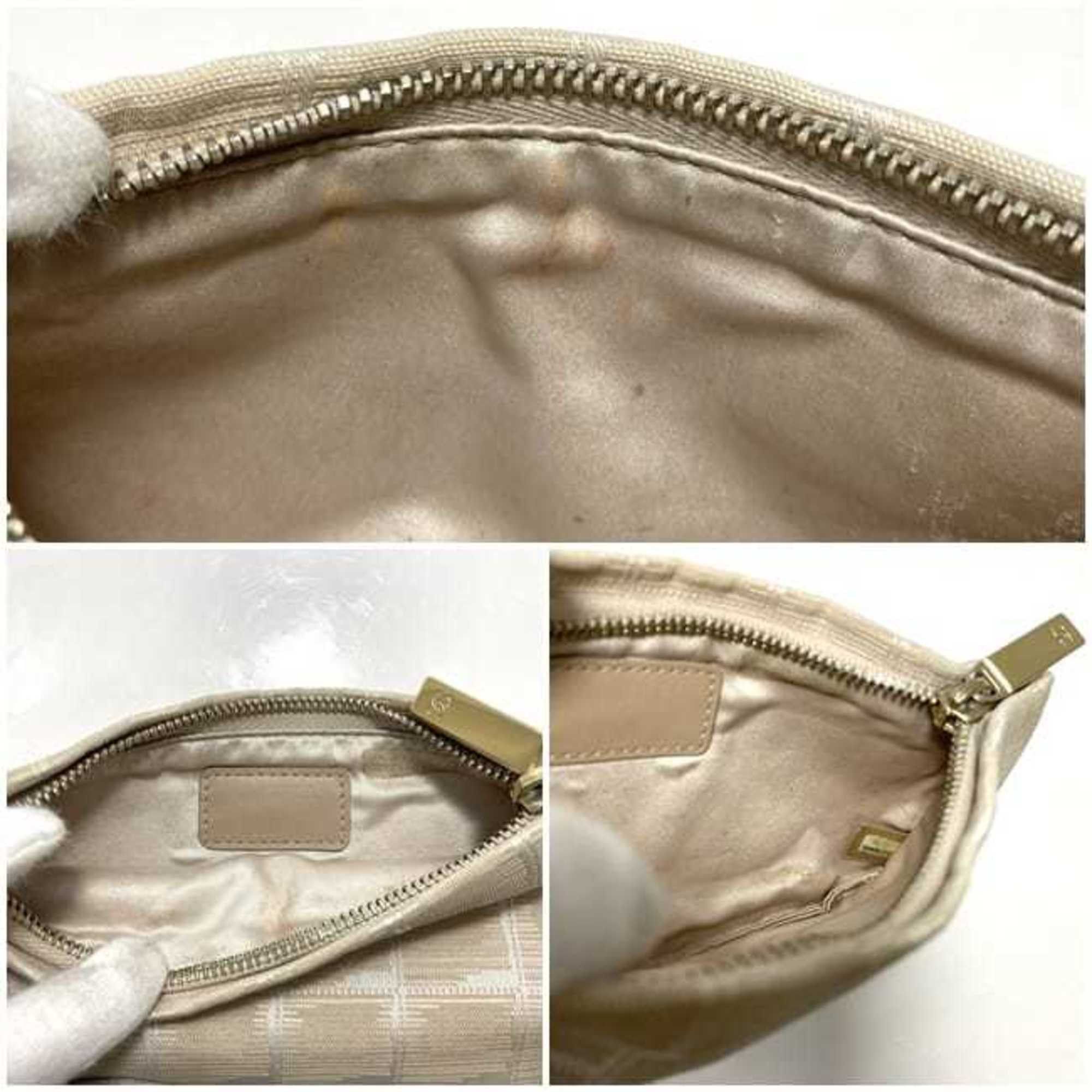 Chanel Chanel Pouch ec-22567 Beige New Travel Line Nylon Leather 9068273 CHANEL Coco Mark Women's Case Mini Size ONE SIZE - 11 Thumbnail