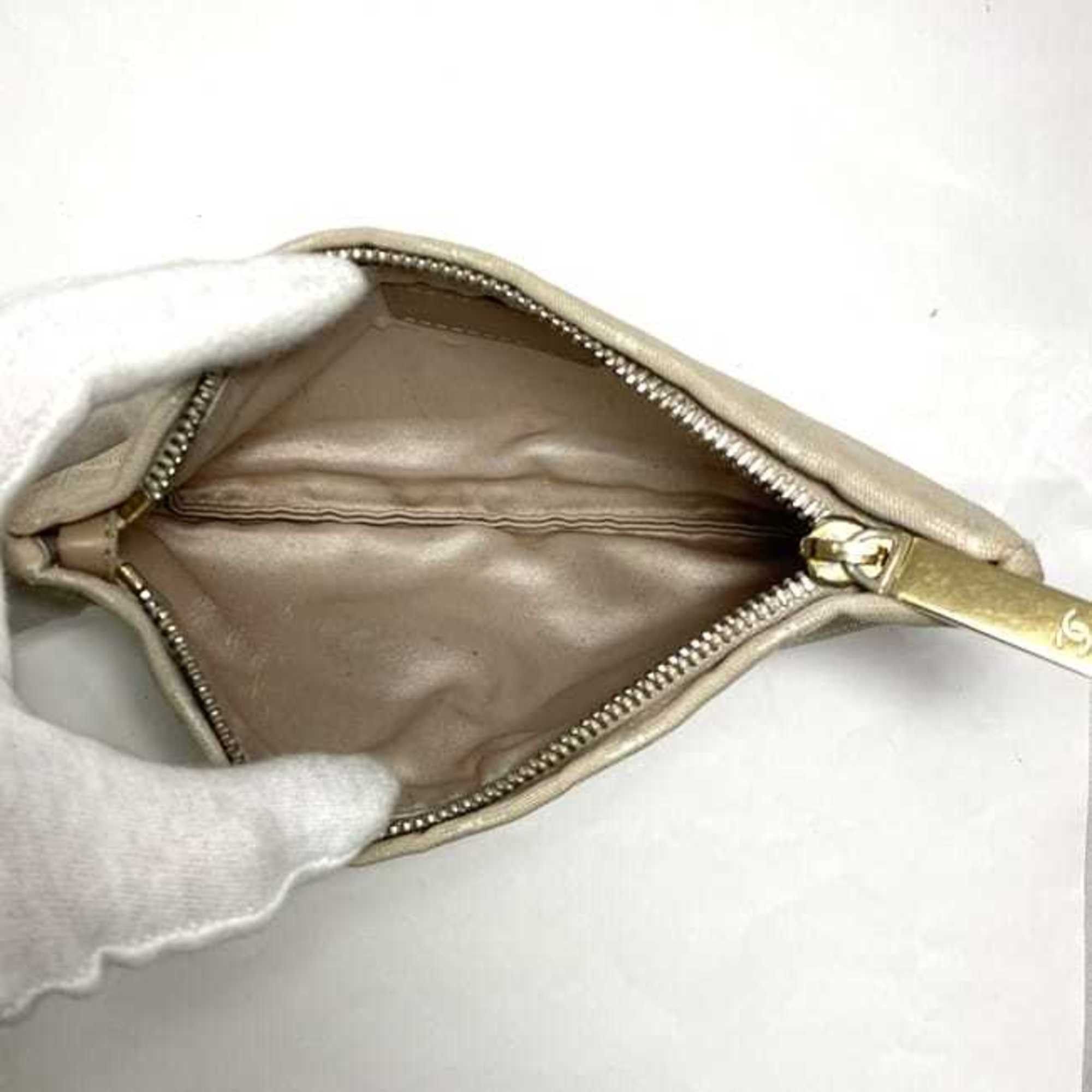 Chanel Chanel Pouch ec-22567 Beige New Travel Line Nylon Leather 9068273 CHANEL Coco Mark Women's Case Mini Size ONE SIZE - 10 Thumbnail