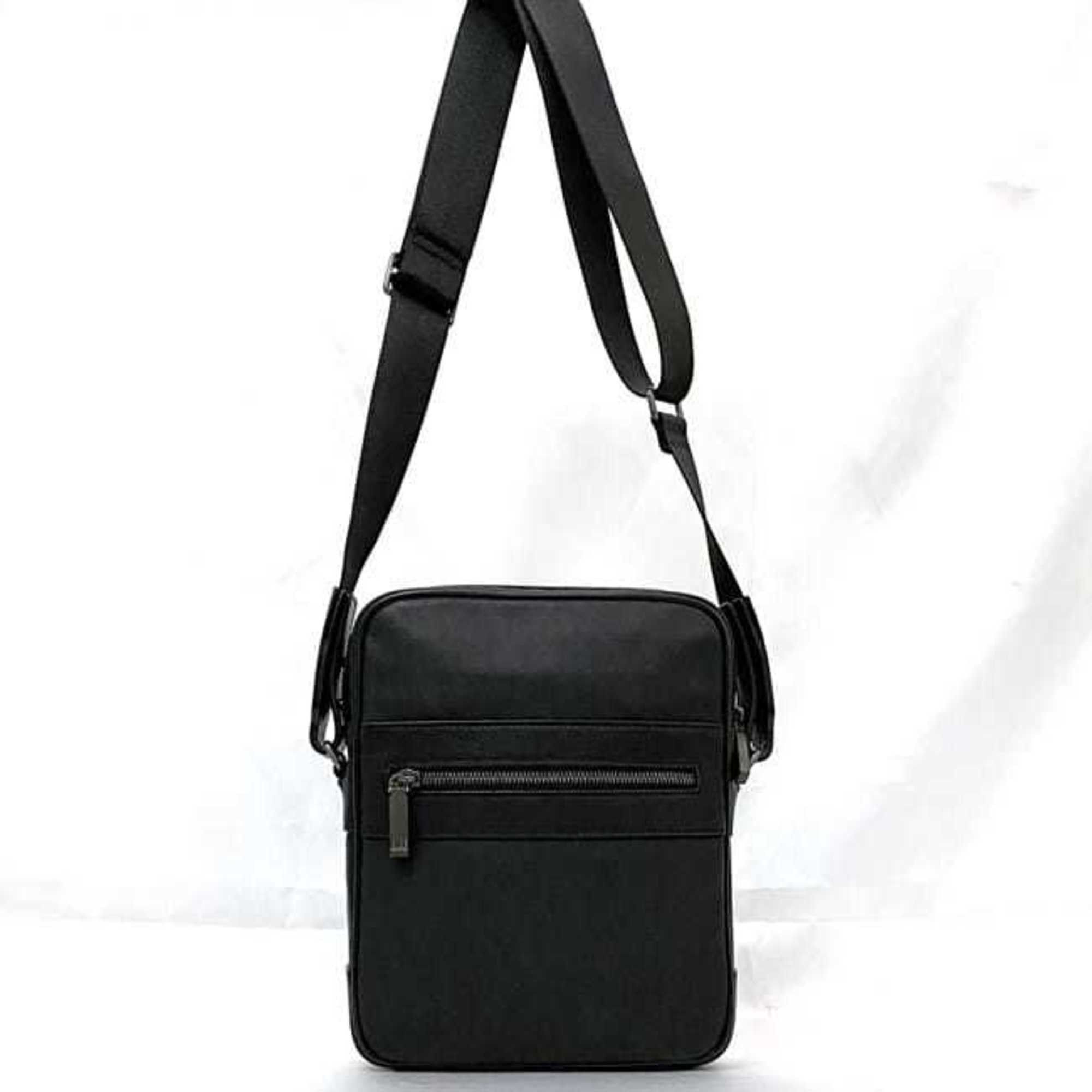 Alfred Dunhill Dunhill Shoulder Bag ec-22394 Black Windsor Brown Leather dunhill Men's Crossbody Compact Size ONE SIZE - 4 Thumbnail
