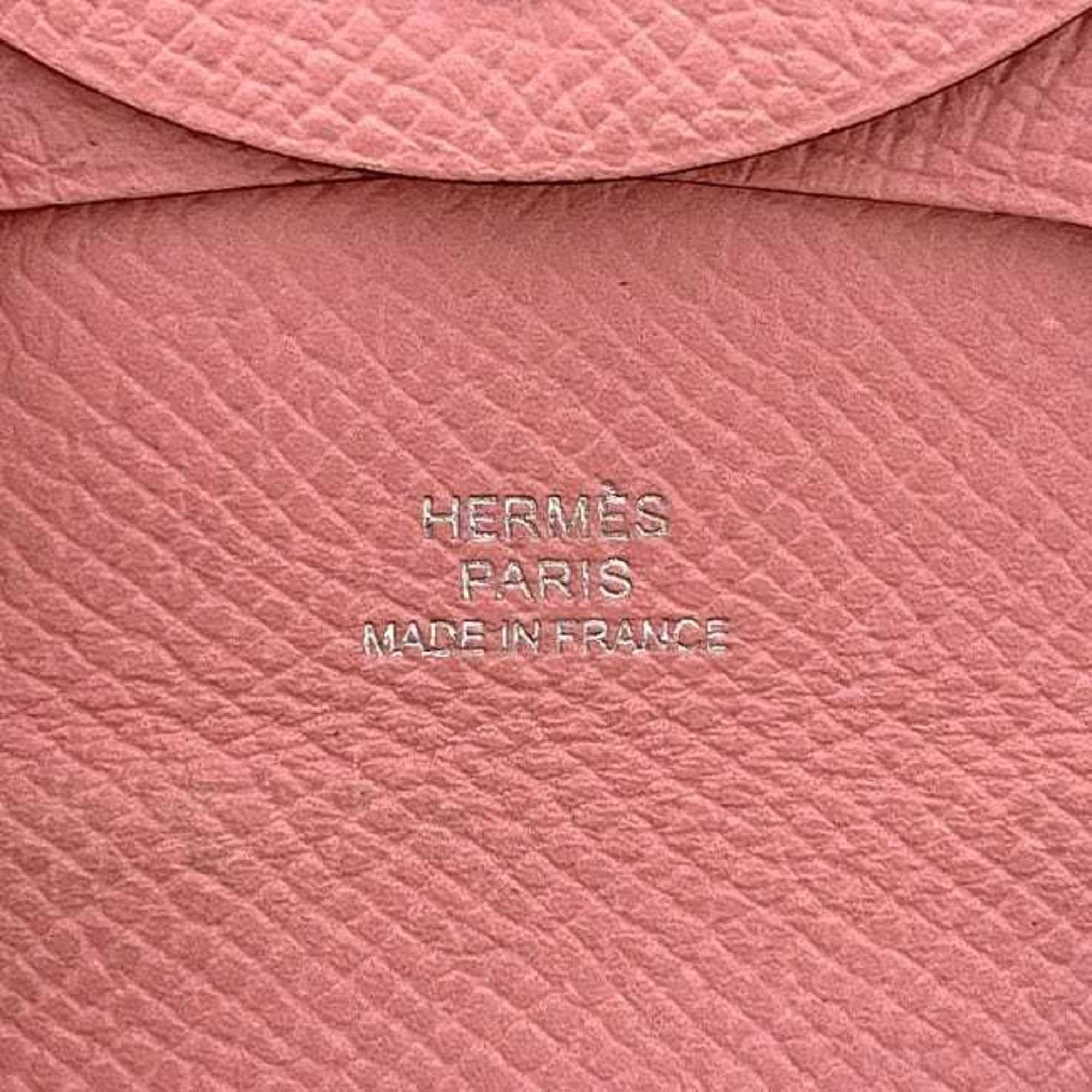 Hermes Hermes Coin Case Bastia ec-22561 Pink Purse Leather Togo T Stamp HERMES Wallet Flap Mini Compact Women's Men's Size ONE SIZE - 9 Thumbnail
