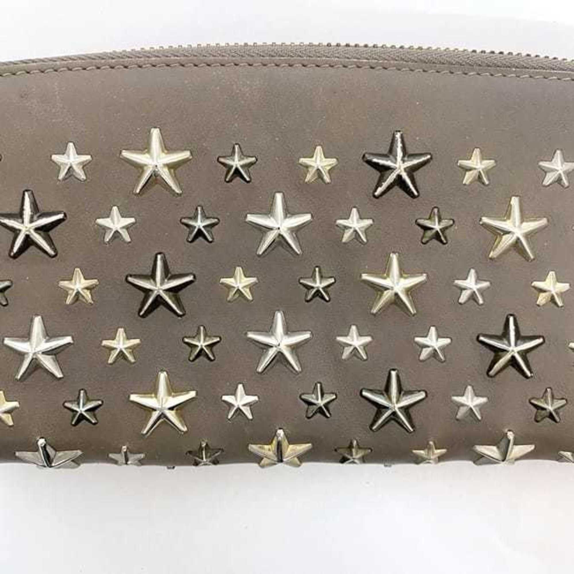 Jimmy Choo Jimmy Choo Round Long Wallet ec-22525 Beige Filipa Leather 2JK4FZ JIMMY CHOO Star Studs Women's Size ONE SIZE - 8 Thumbnail