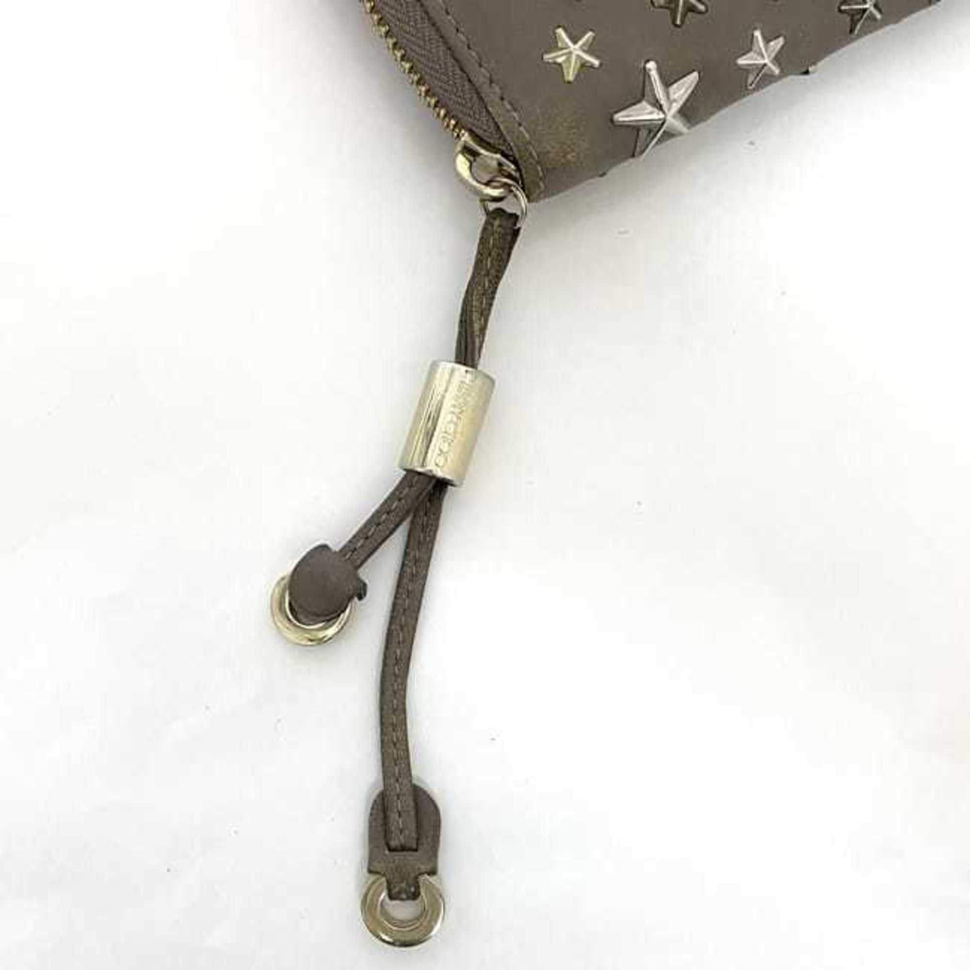 Jimmy Choo Jimmy Choo Round Long Wallet ec-22525 Beige Filipa Leather 2JK4FZ JIMMY CHOO Star Studs Women's Size ONE SIZE - 10 Thumbnail