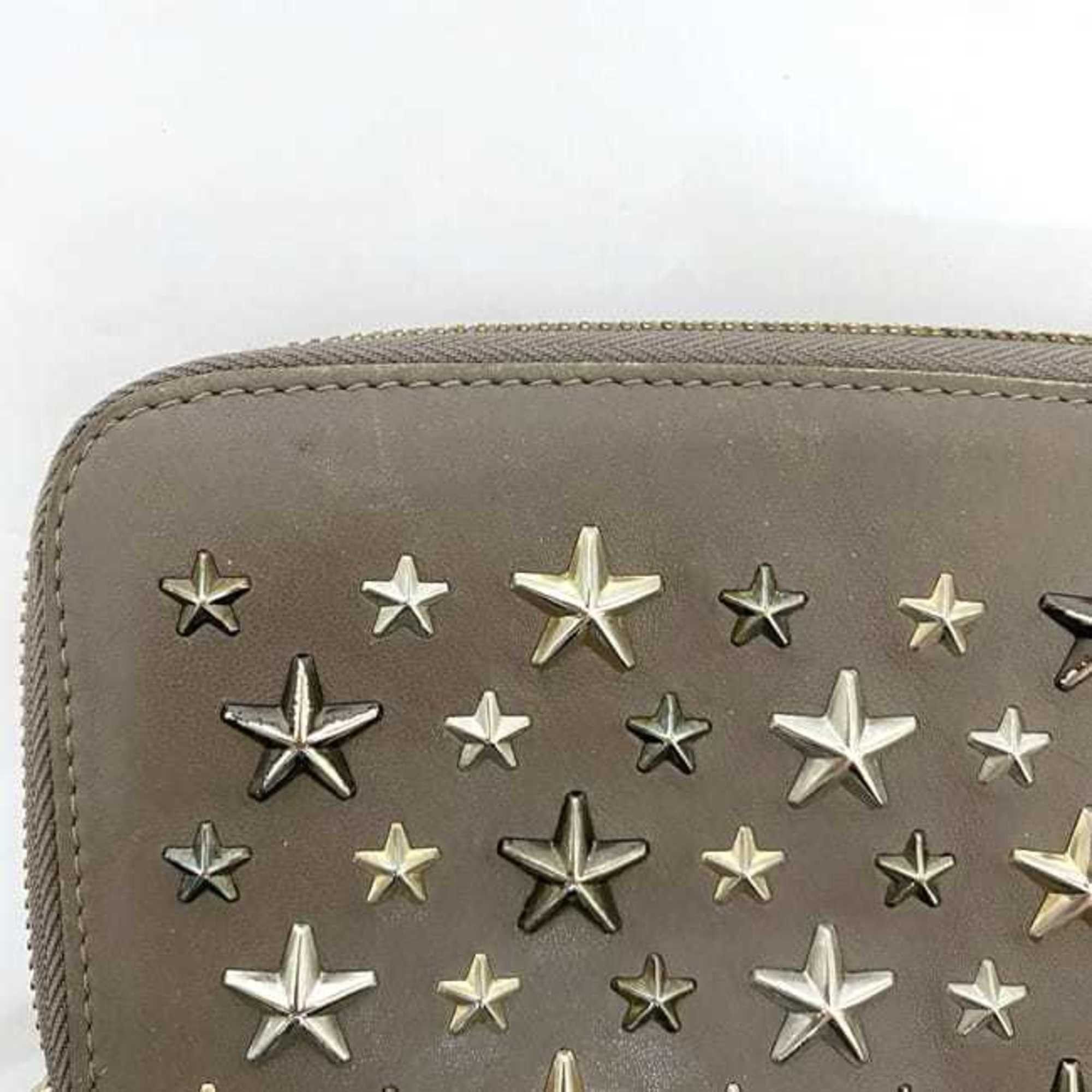 Jimmy Choo Jimmy Choo Round Long Wallet ec-22525 Beige Filipa Leather 2JK4FZ JIMMY CHOO Star Studs Women's Size ONE SIZE - 7 Thumbnail