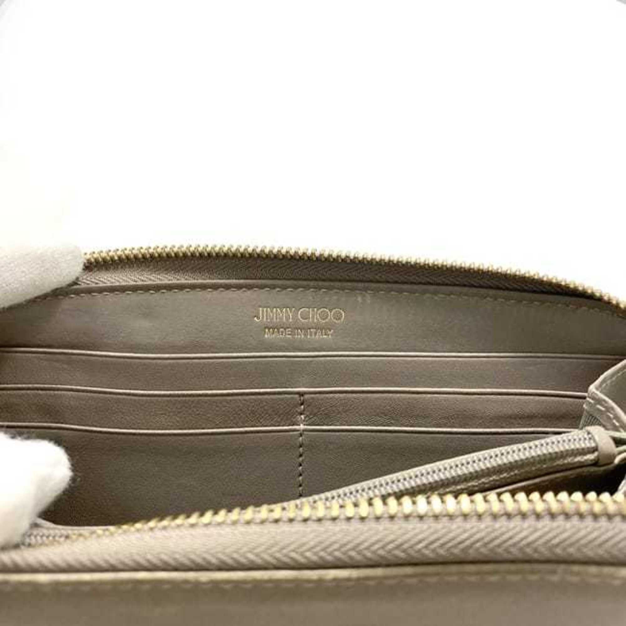 Jimmy Choo Jimmy Choo Round Long Wallet ec-22525 Beige Filipa Leather 2JK4FZ JIMMY CHOO Star Studs Women's Size ONE SIZE - 9 Thumbnail