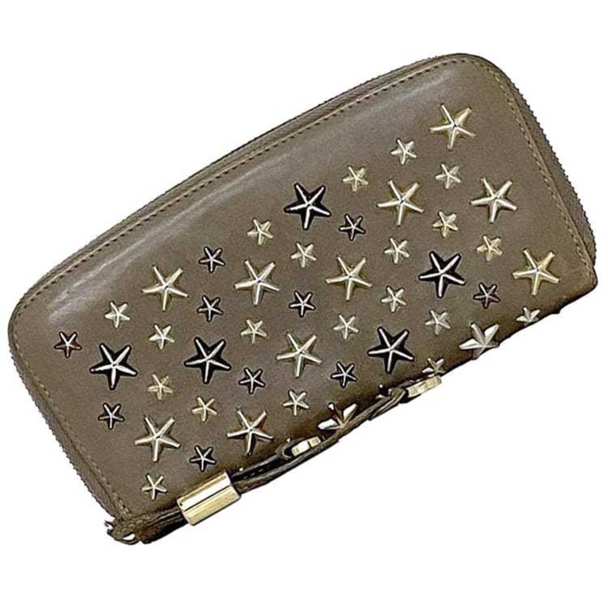 Jimmy Choo Jimmy Choo Round Long Wallet ec-22525 Beige Filipa Leather 2JK4FZ JIMMY CHOO Star Studs Women's Size ONE SIZE - 2 Thumbnail