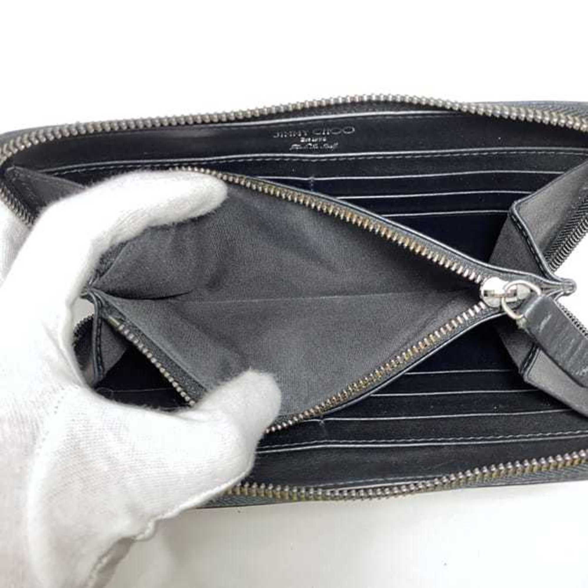 Jimmy Choo Jimmy Choo Round Long Wallet ec-22368 Cream Yellow Black Silver Leather Studs Stone JIMMY CHOO Star Size ONE SIZE - 10 Thumbnail