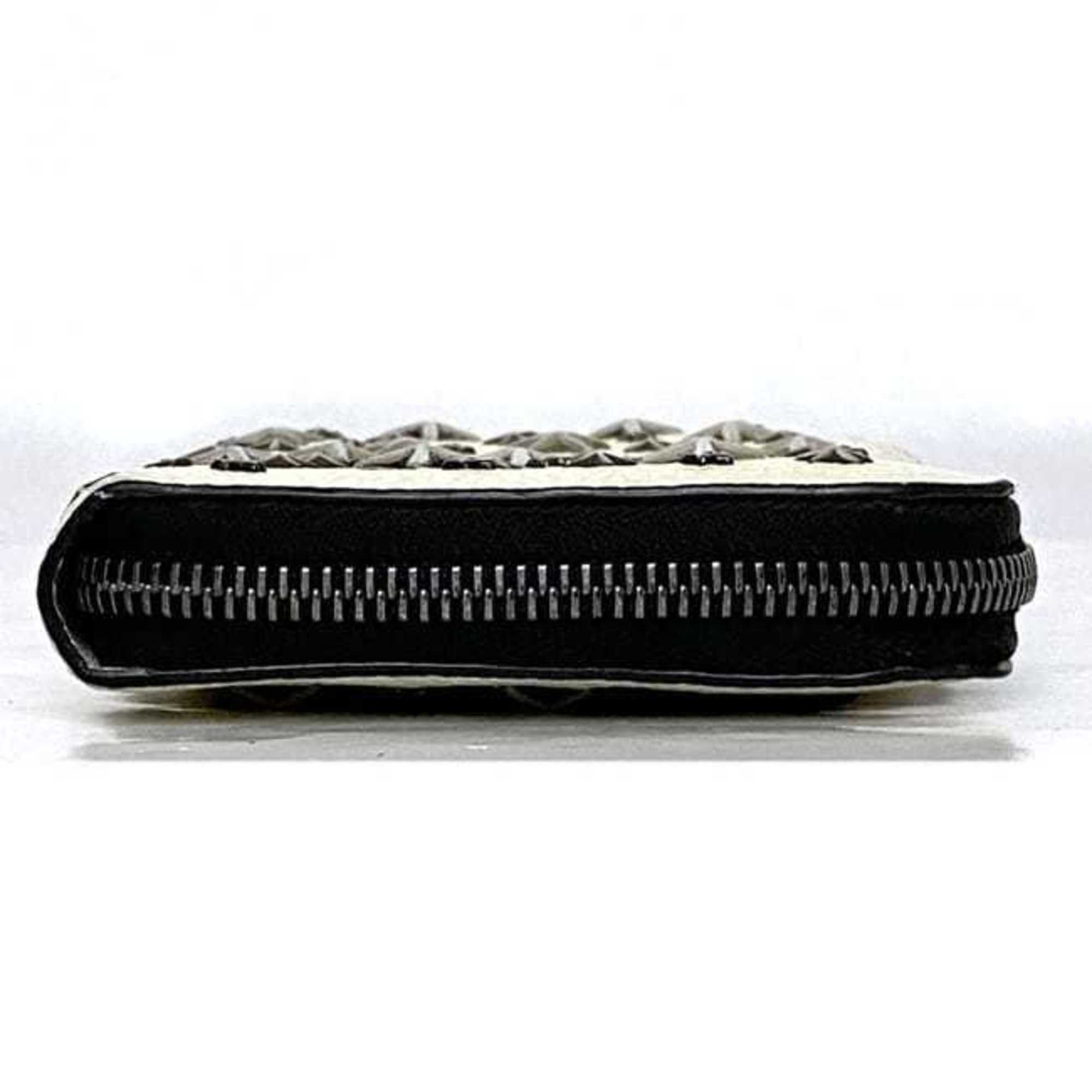 Jimmy Choo Jimmy Choo Round Long Wallet ec-22368 Cream Yellow Black Silver Leather Studs Stone JIMMY CHOO Star Size ONE SIZE - 5 Thumbnail