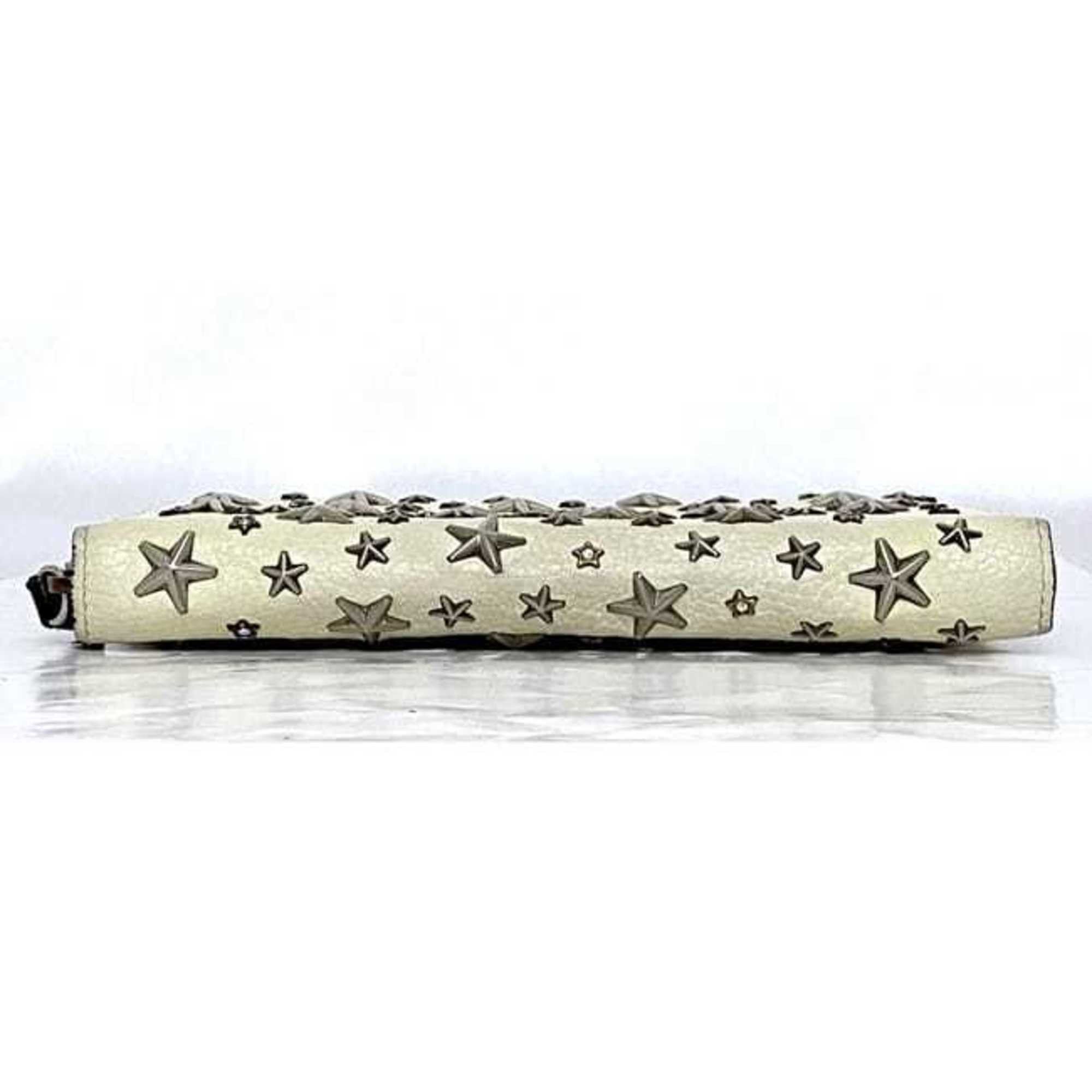 Jimmy Choo Jimmy Choo Round Long Wallet ec-22368 Cream Yellow Black Silver Leather Studs Stone JIMMY CHOO Star Size ONE SIZE - 4 Thumbnail