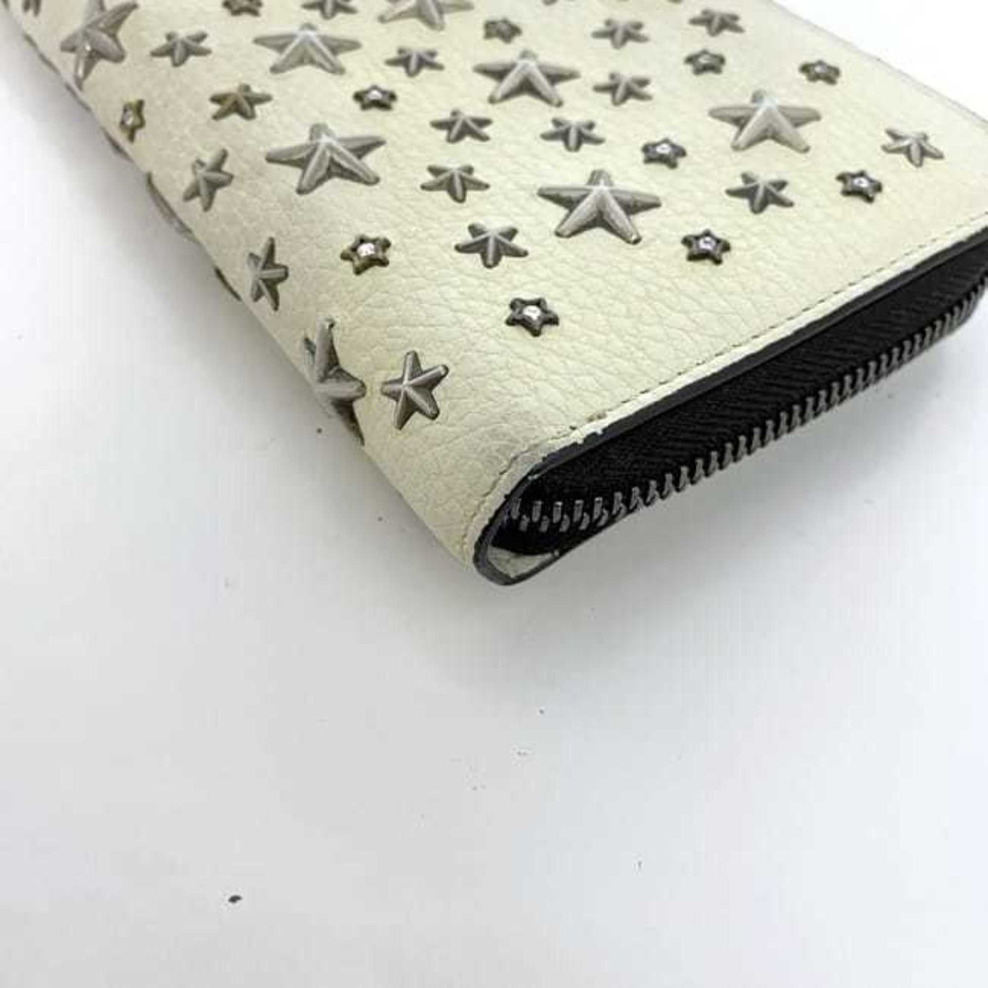 Jimmy Choo Jimmy Choo Round Long Wallet ec-22368 Cream Yellow Black Silver Leather Studs Stone JIMMY CHOO Star Size ONE SIZE - 6 Thumbnail