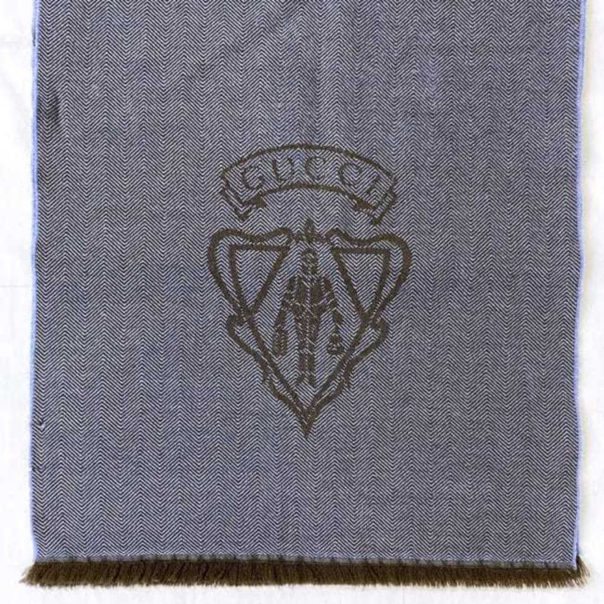 Gucci Gucci scarf ec-22490 navy brown hysteria wool GUCCI embroidered women men fashion Size ONE SIZE - 5 Thumbnail