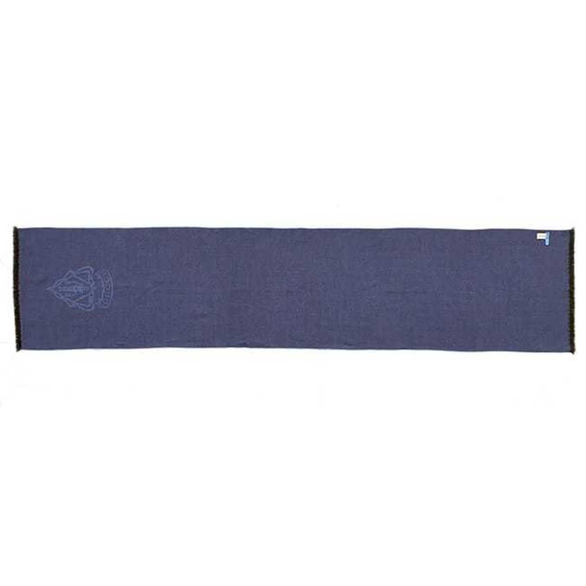 Gucci Gucci scarf ec-22490 navy brown hysteria wool GUCCI embroidered women men fashion Size ONE SIZE - 4 Thumbnail