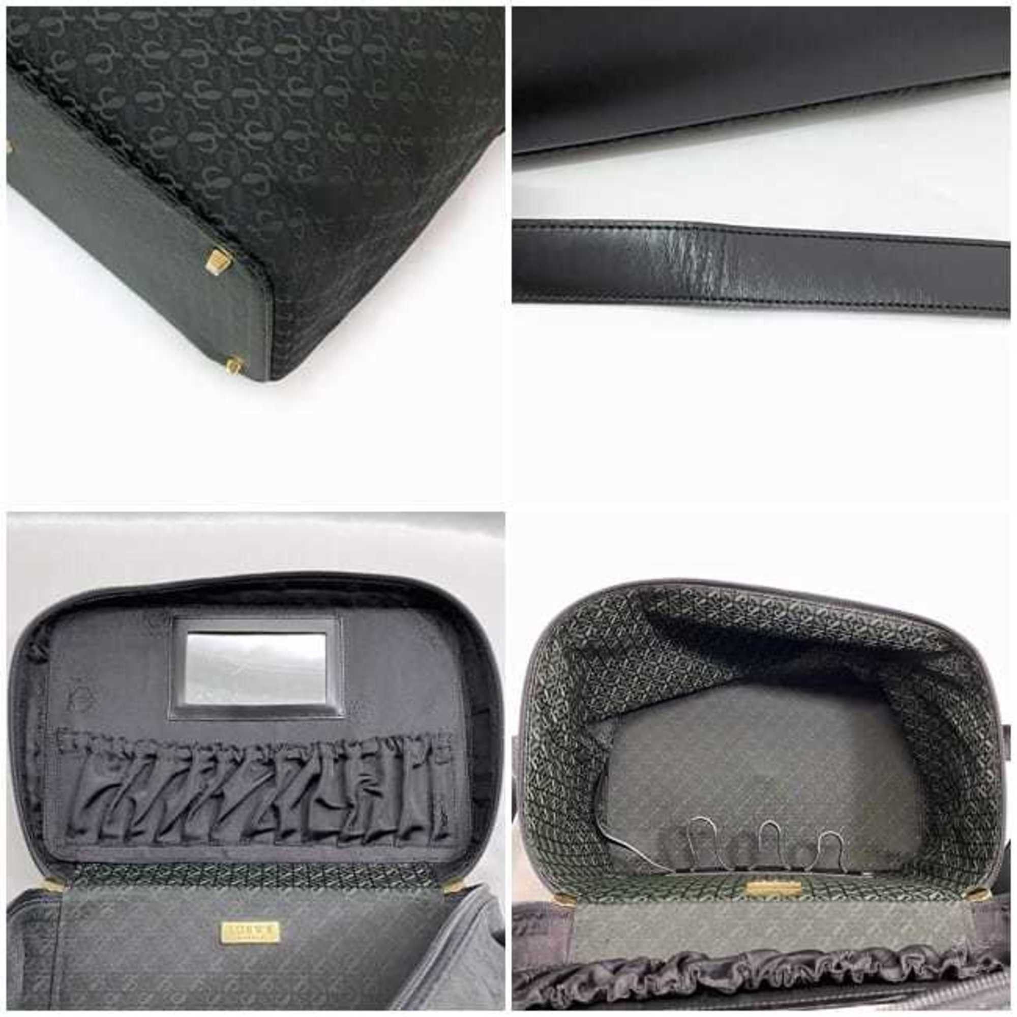 Loewe LOEWE 2way Shoulder Bag f-22506 Black Green 333.79.026 Vanity Canvas Leather Dark Makeup Boston Women's Men's Size ONE SIZE - 9 Thumbnail