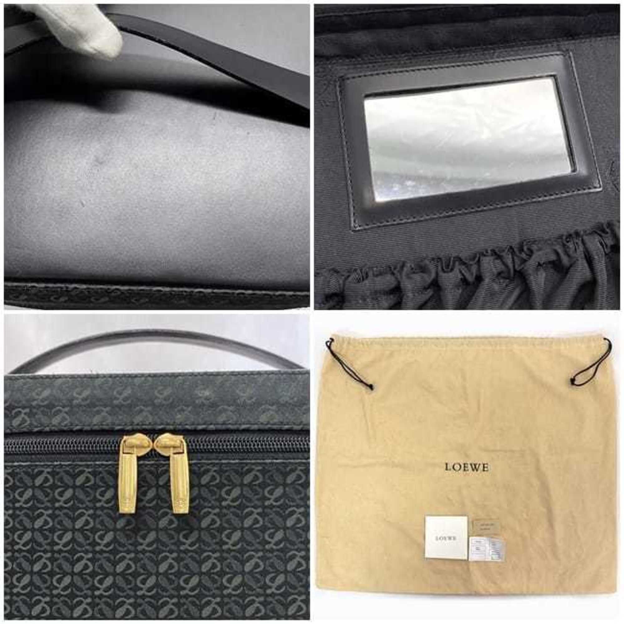 Loewe LOEWE 2way Shoulder Bag f-22506 Black Green 333.79.026 Vanity Canvas Leather Dark Makeup Boston Women's Men's Size ONE SIZE - 11 Thumbnail
