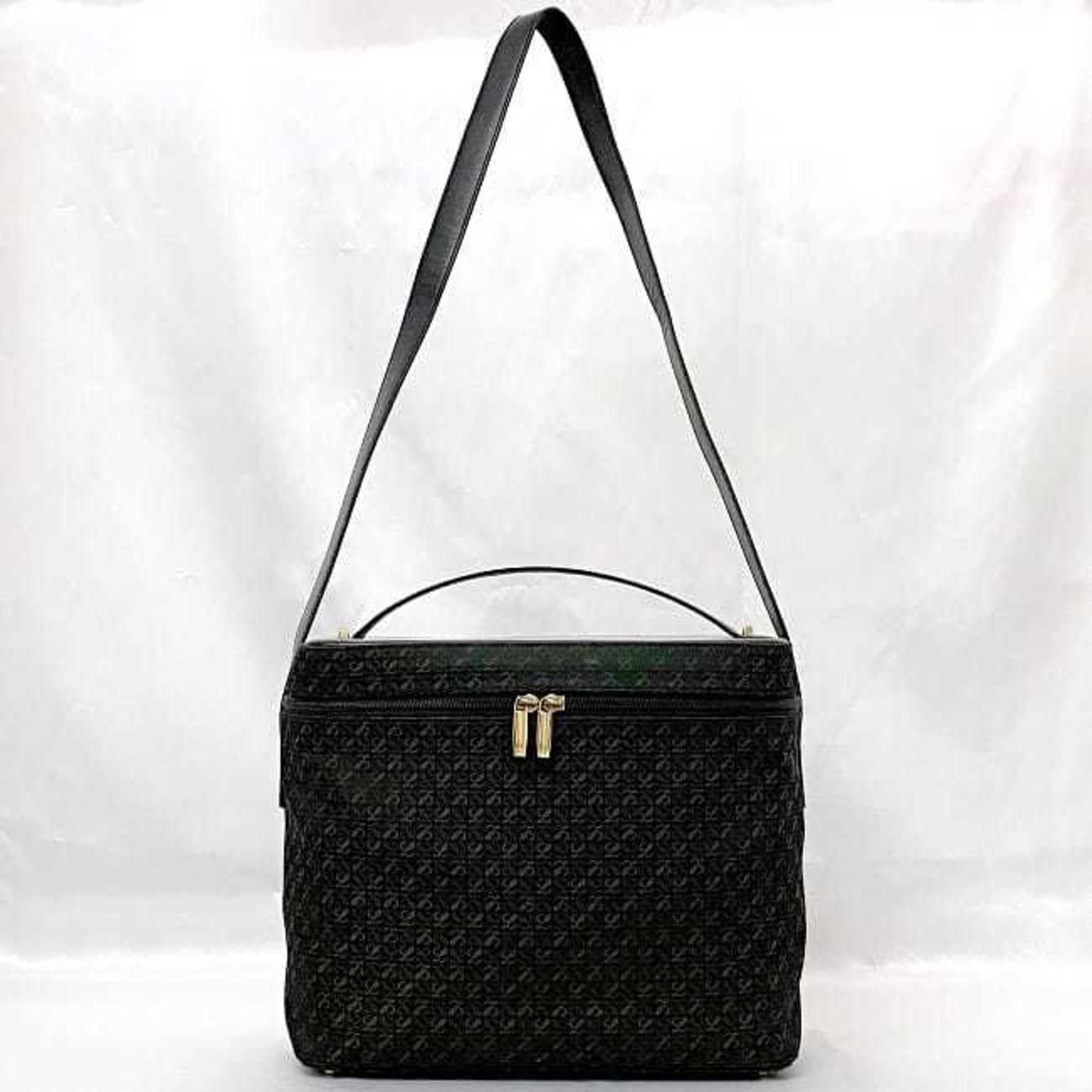 Loewe LOEWE 2way Shoulder Bag f-22506 Black Green 333.79.026 Vanity Canvas Leather Dark Makeup Boston Women's Men's Size ONE SIZE - 3 Thumbnail