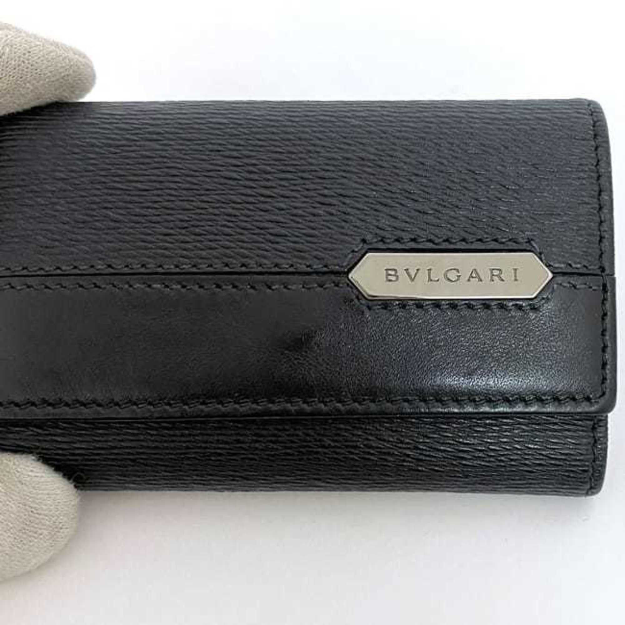 Bvlgari BVLGARI 6-ring key case ec-22463 Black 280887 Leather EL C18 286298 Key holder color Men's Size ONE SIZE - 6 Thumbnail