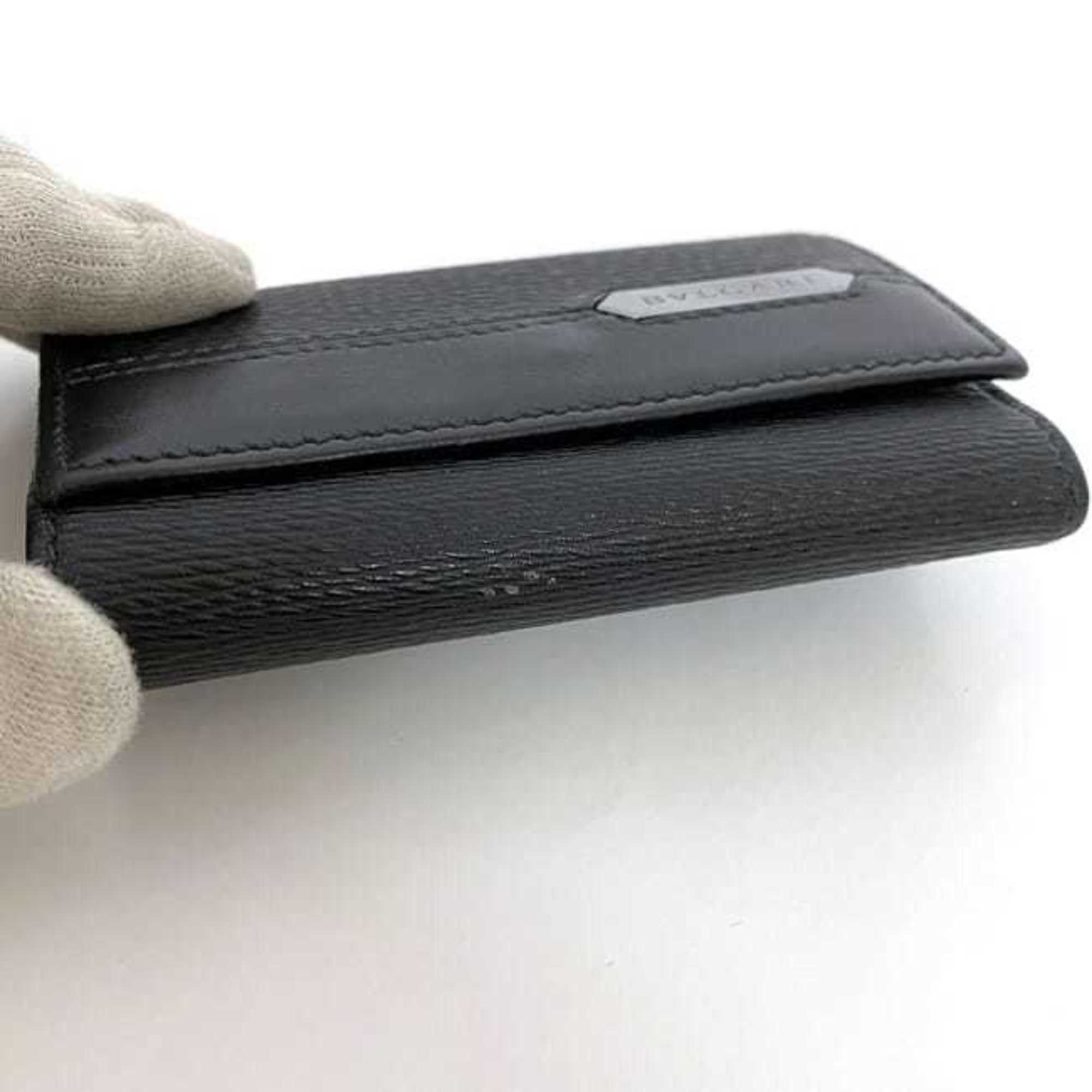 Bvlgari BVLGARI 6-ring key case ec-22463 Black 280887 Leather EL C18 286298 Key holder color Men's Size ONE SIZE - 5 Thumbnail