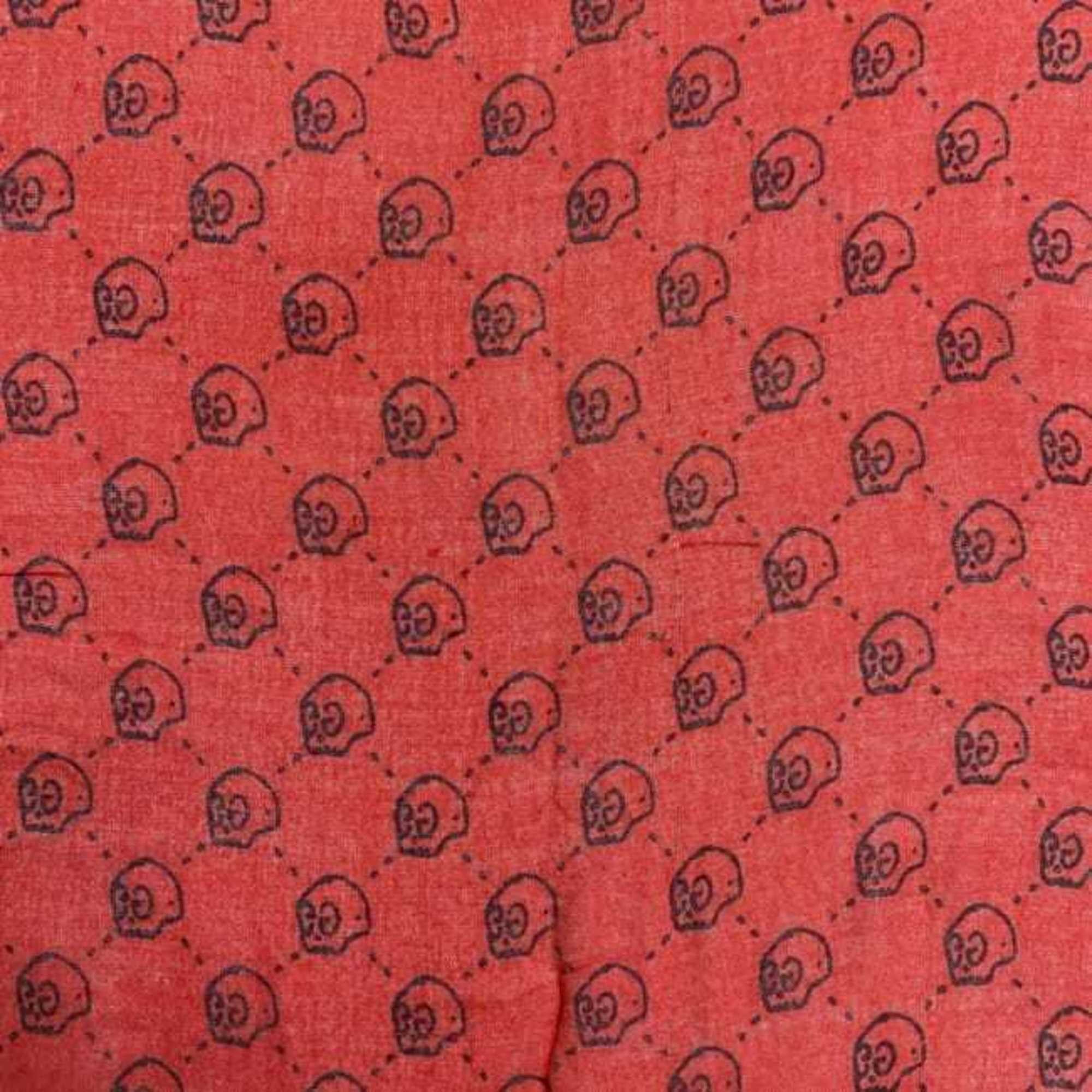 Gucci Gucci scarf ec-22489 red ghost 453225 silk cotton GUCCI skull GG women's fashion pattern Size ONE SIZE - 8 Thumbnail