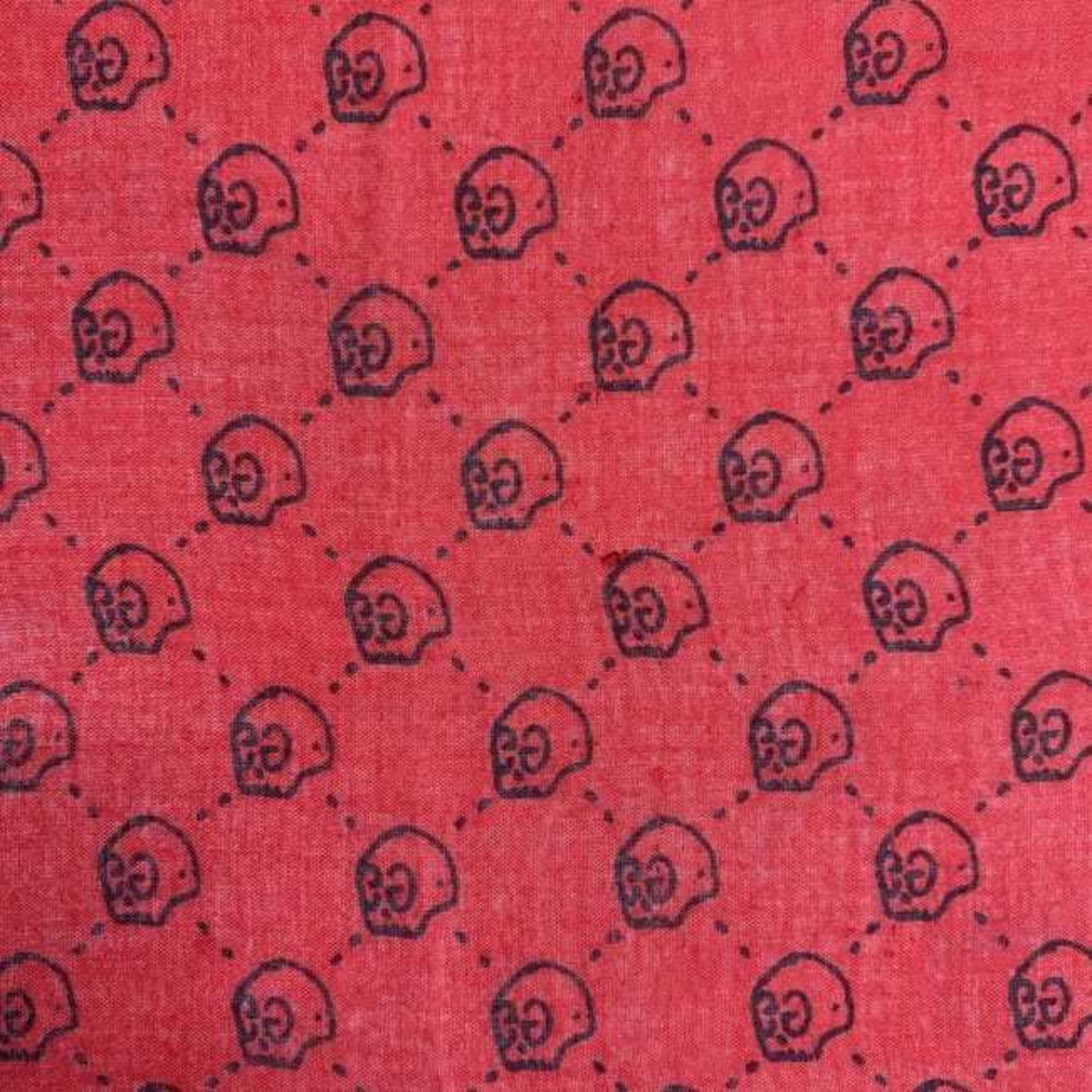Gucci Gucci scarf ec-22489 red ghost 453225 silk cotton GUCCI skull GG women's fashion pattern Size ONE SIZE - 6 Thumbnail