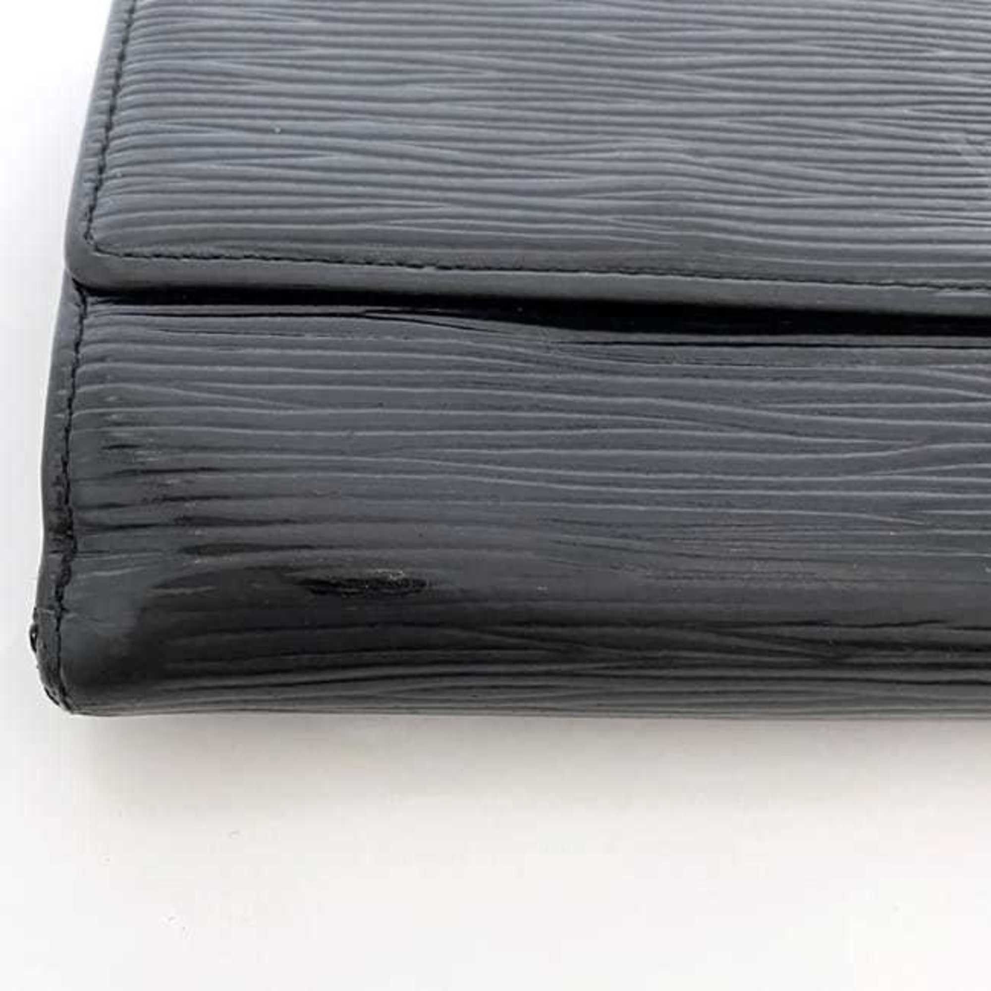 Louis Vuitton Louis Vuitton Tri-fold Wallet Porte Monnaie Bier Carte Credit ec-22425 Black Noir Epi M63482 Compact Leather SP1124 LOUIS VUITTON LV Folding Men's Size ONE SIZE - 7 Thumbnail