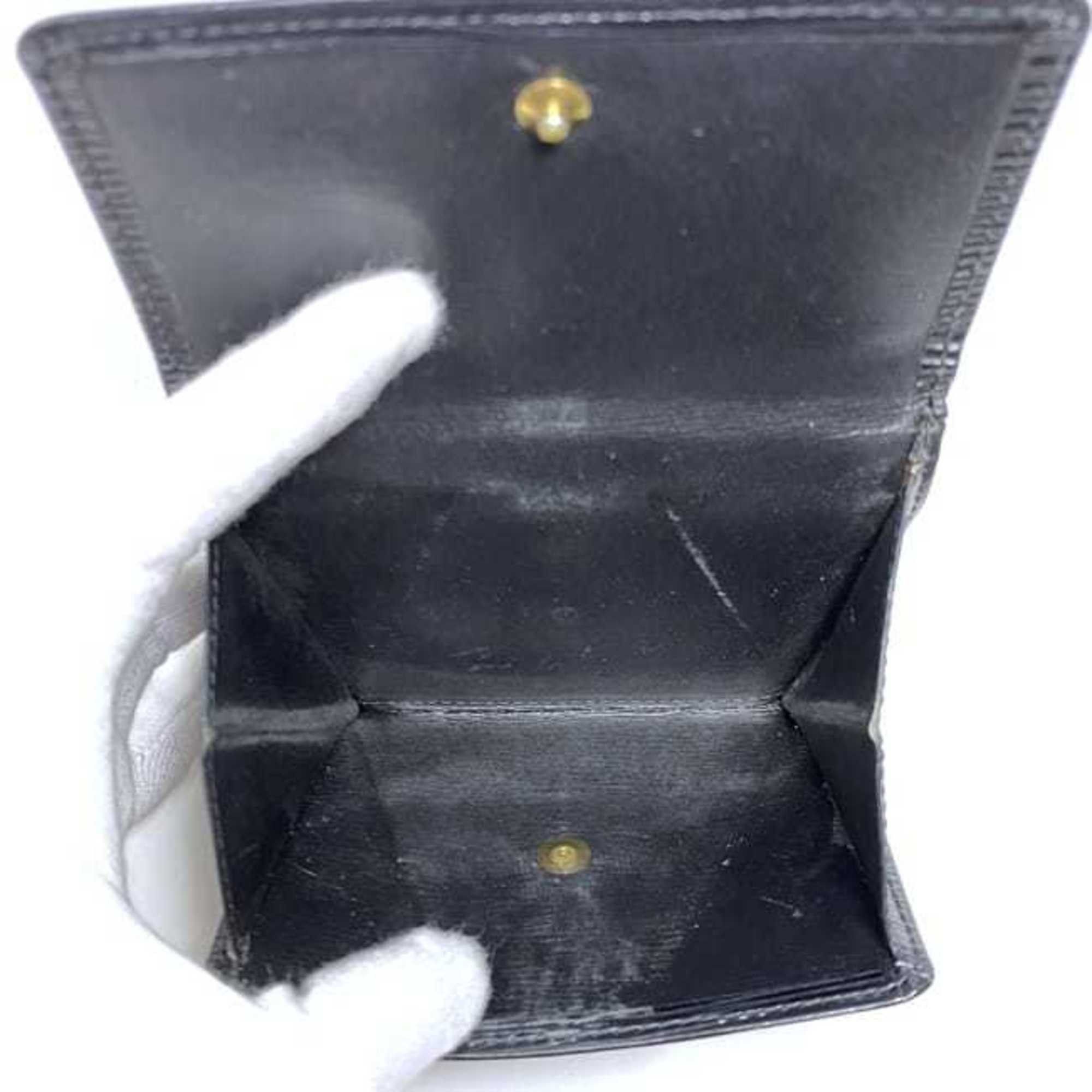 Louis Vuitton Louis Vuitton Tri-fold Wallet Porte Monnaie Bier Carte Credit ec-22425 Black Noir Epi M63482 Compact Leather SP1124 LOUIS VUITTON LV Folding Men's Size ONE SIZE - 9 Thumbnail