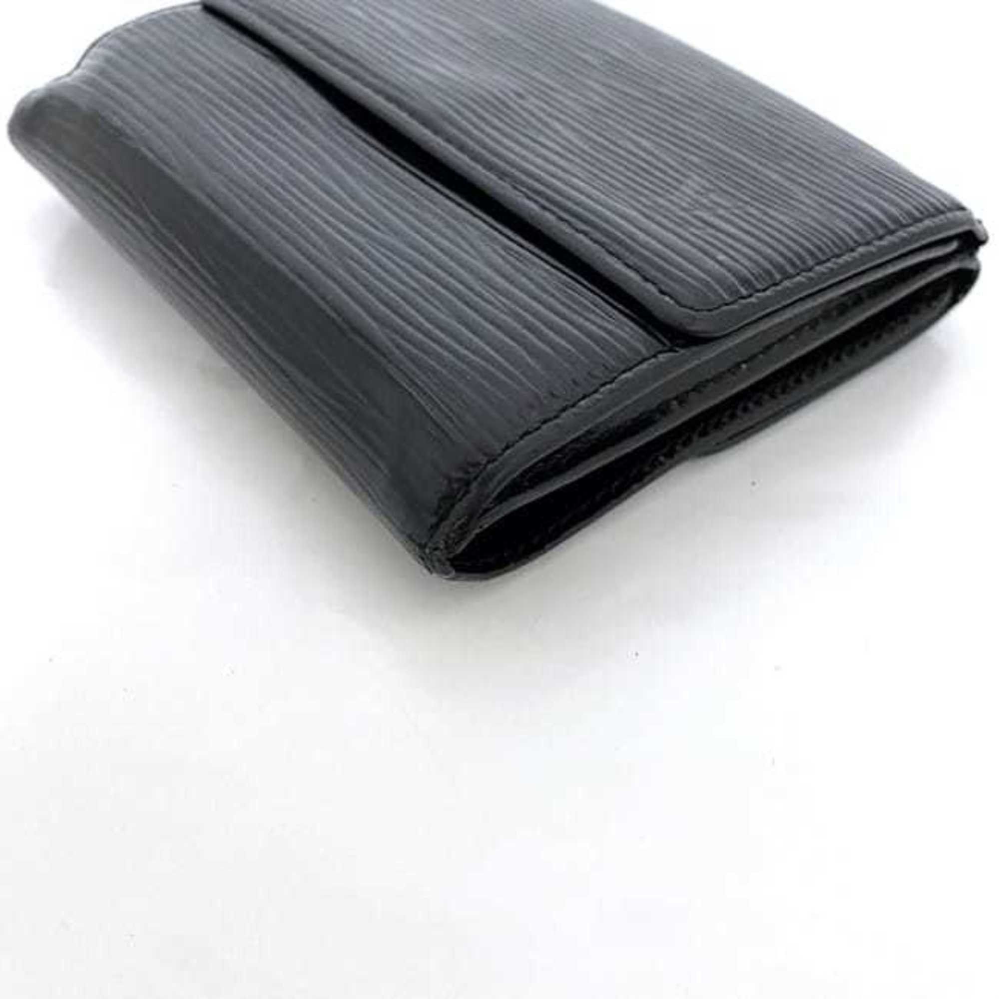 Louis Vuitton Louis Vuitton Tri-fold Wallet Porte Monnaie Bier Carte Credit ec-22425 Black Noir Epi M63482 Compact Leather SP1124 LOUIS VUITTON LV Folding Men's Size ONE SIZE - 5 Thumbnail