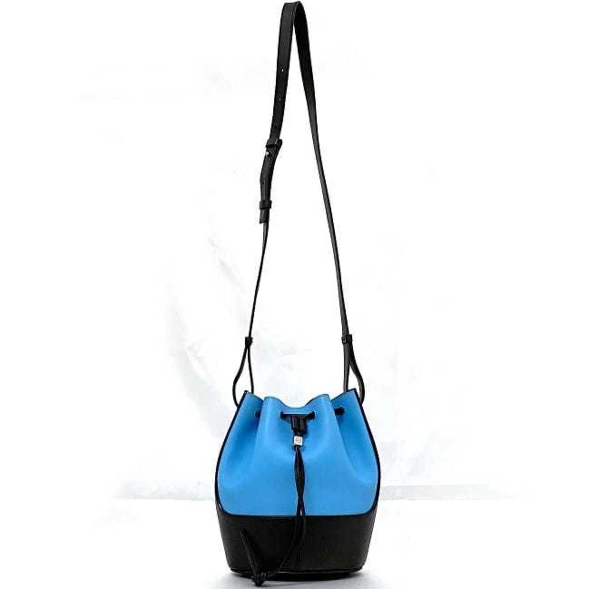 Loewe LOEWE Shoulder Bag f-22495 Light Blue Black Balloon 326.76AC31 Leather 522003 Crossbody Anagram Bicolor Women Men Dice Size ONE SIZE - 7 Thumbnail