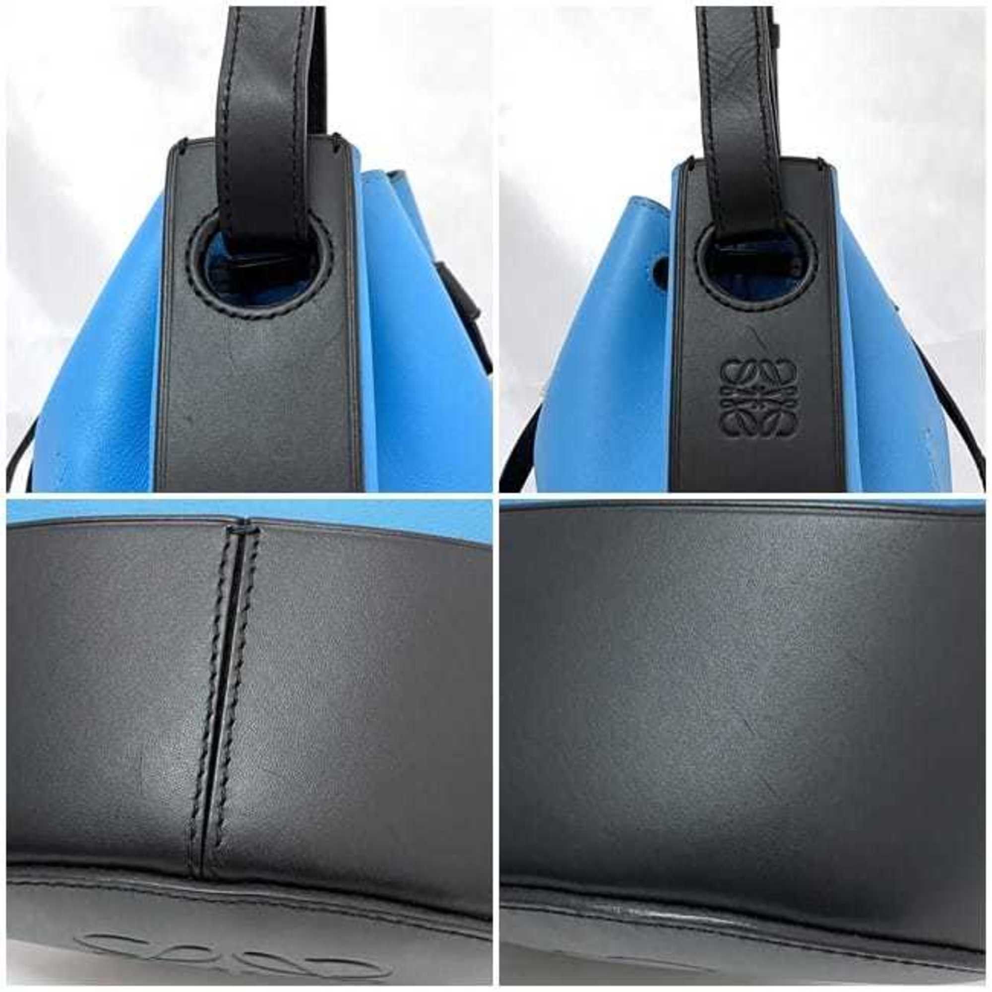 Loewe LOEWE Shoulder Bag f-22495 Light Blue Black Balloon 326.76AC31 Leather 522003 Crossbody Anagram Bicolor Women Men Dice Size ONE SIZE - 10 Thumbnail