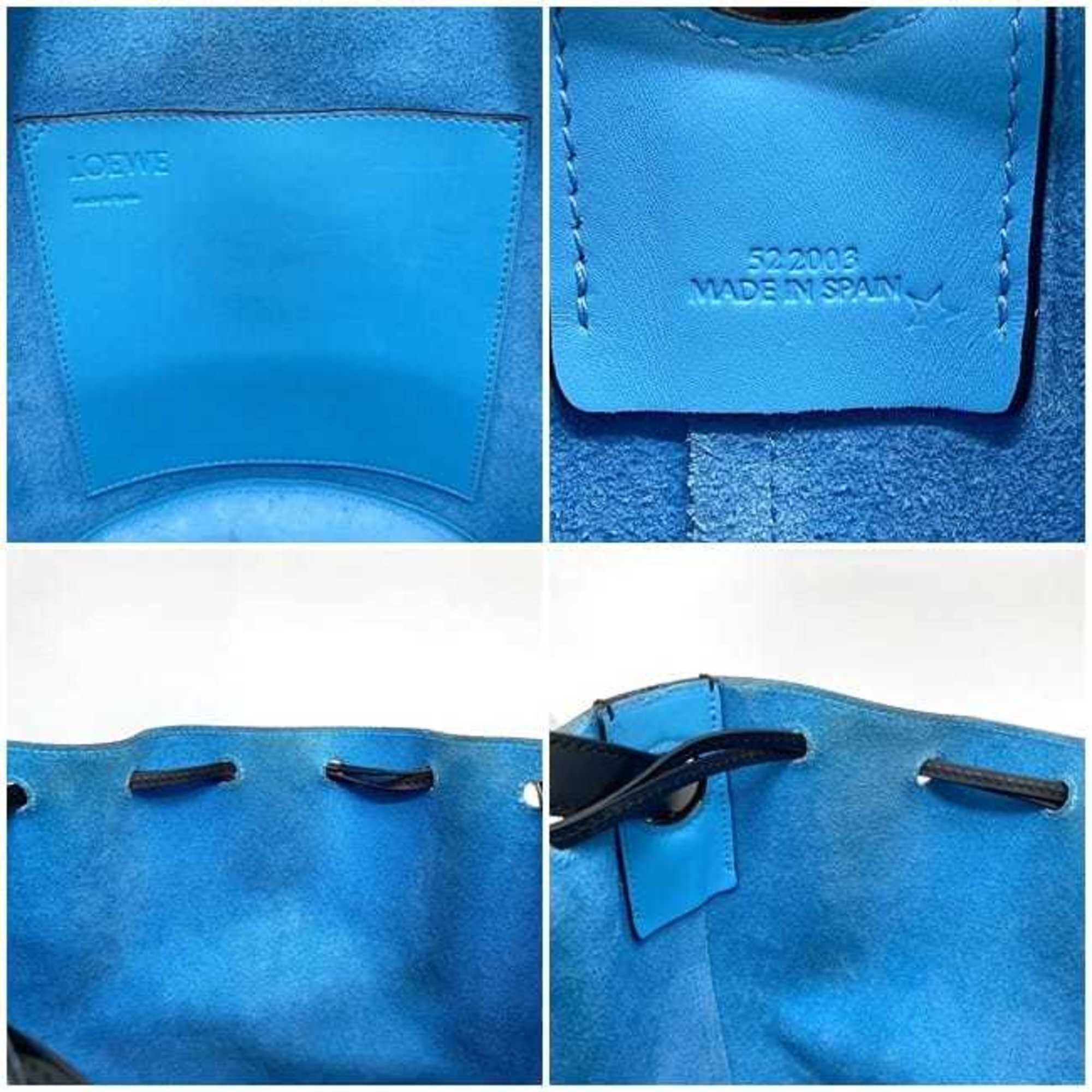 Loewe LOEWE Shoulder Bag f-22495 Light Blue Black Balloon 326.76AC31 Leather 522003 Crossbody Anagram Bicolor Women Men Dice Size ONE SIZE - 11 Thumbnail