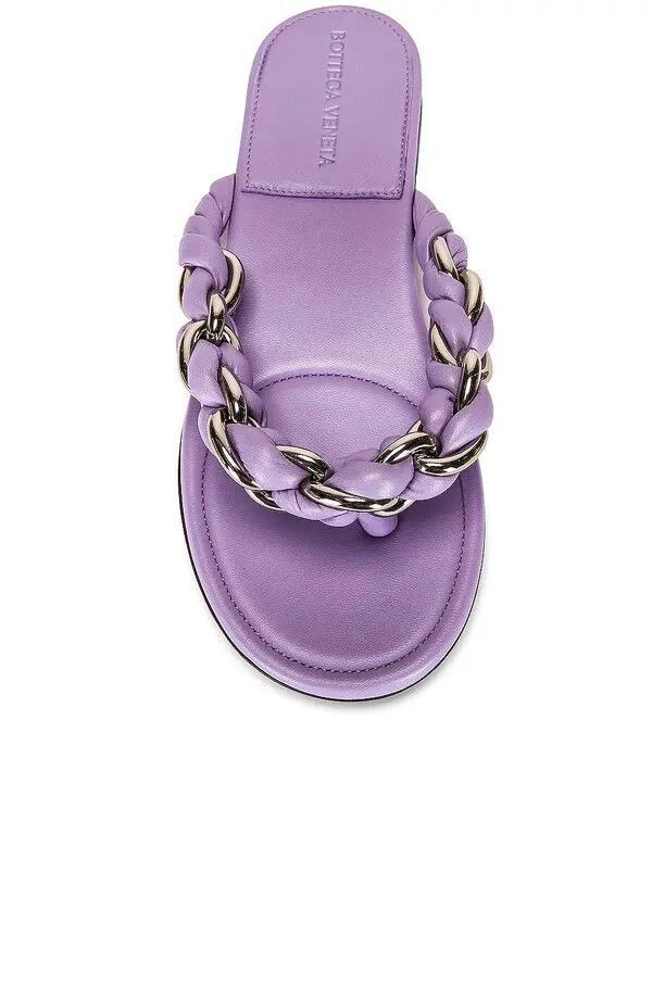 Bottega Veneta Dot Flat Sandal Purple Size US 8 / IT 38 - 4 Thumbnail