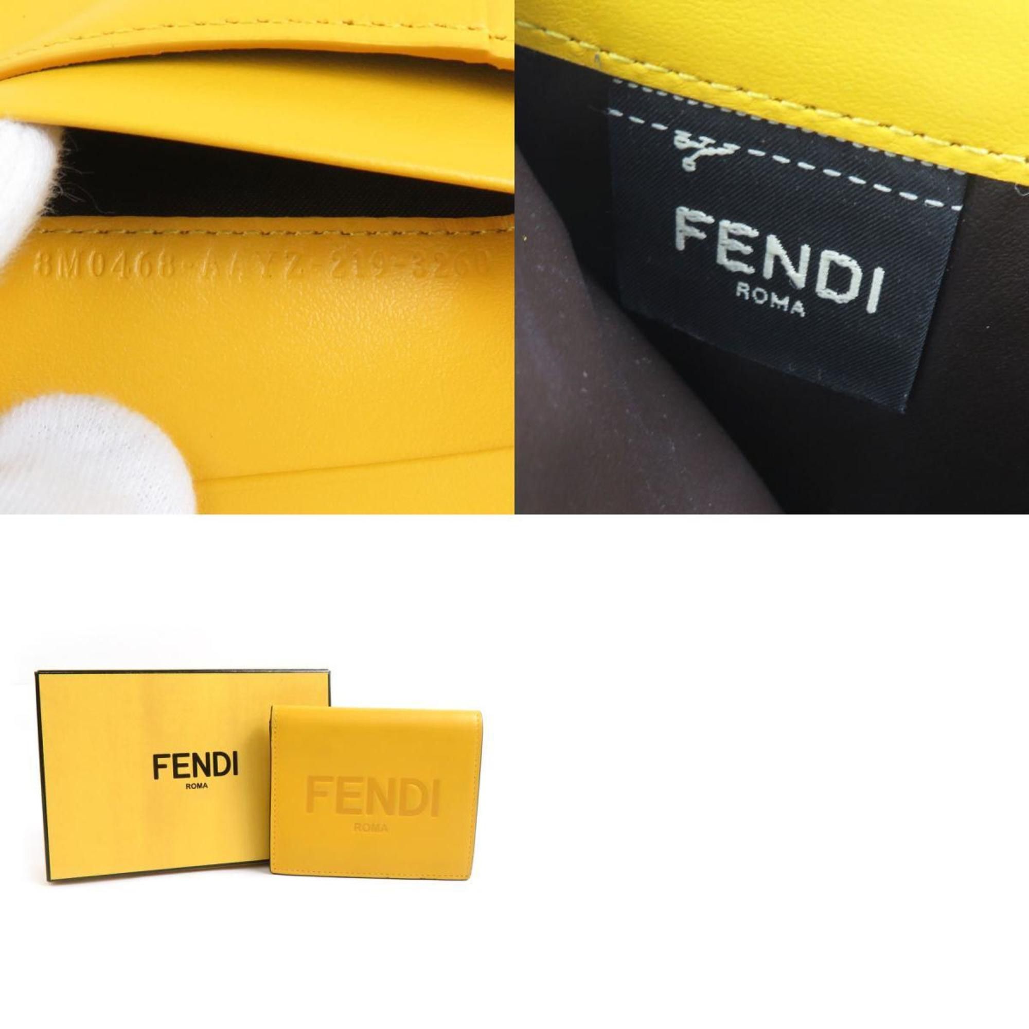 Fendi FENDI Bi-fold wallet, leather, yellow, for men and women, 8M0468-AAYZ, h30908g Size ONE SIZE - 5 Thumbnail