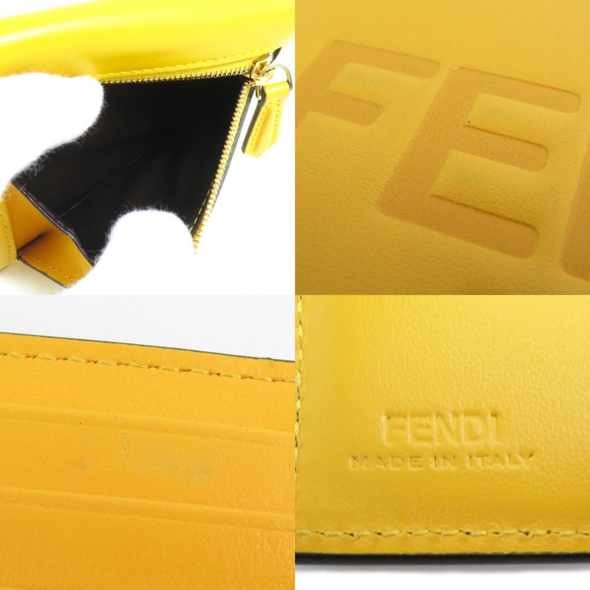 Fendi FENDI Bi-fold wallet, leather, yellow, for men and women, 8M0468-AAYZ, h30908g Size ONE SIZE - 4 Thumbnail