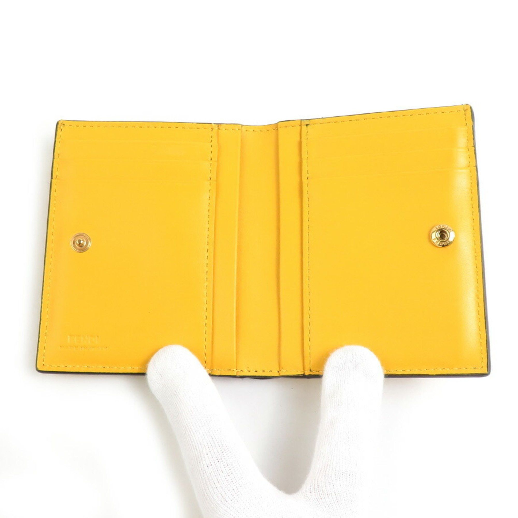 Fendi FENDI Bi-fold wallet, leather, yellow, for men and women, 8M0468-AAYZ, h30908g Size ONE SIZE - 3 Thumbnail