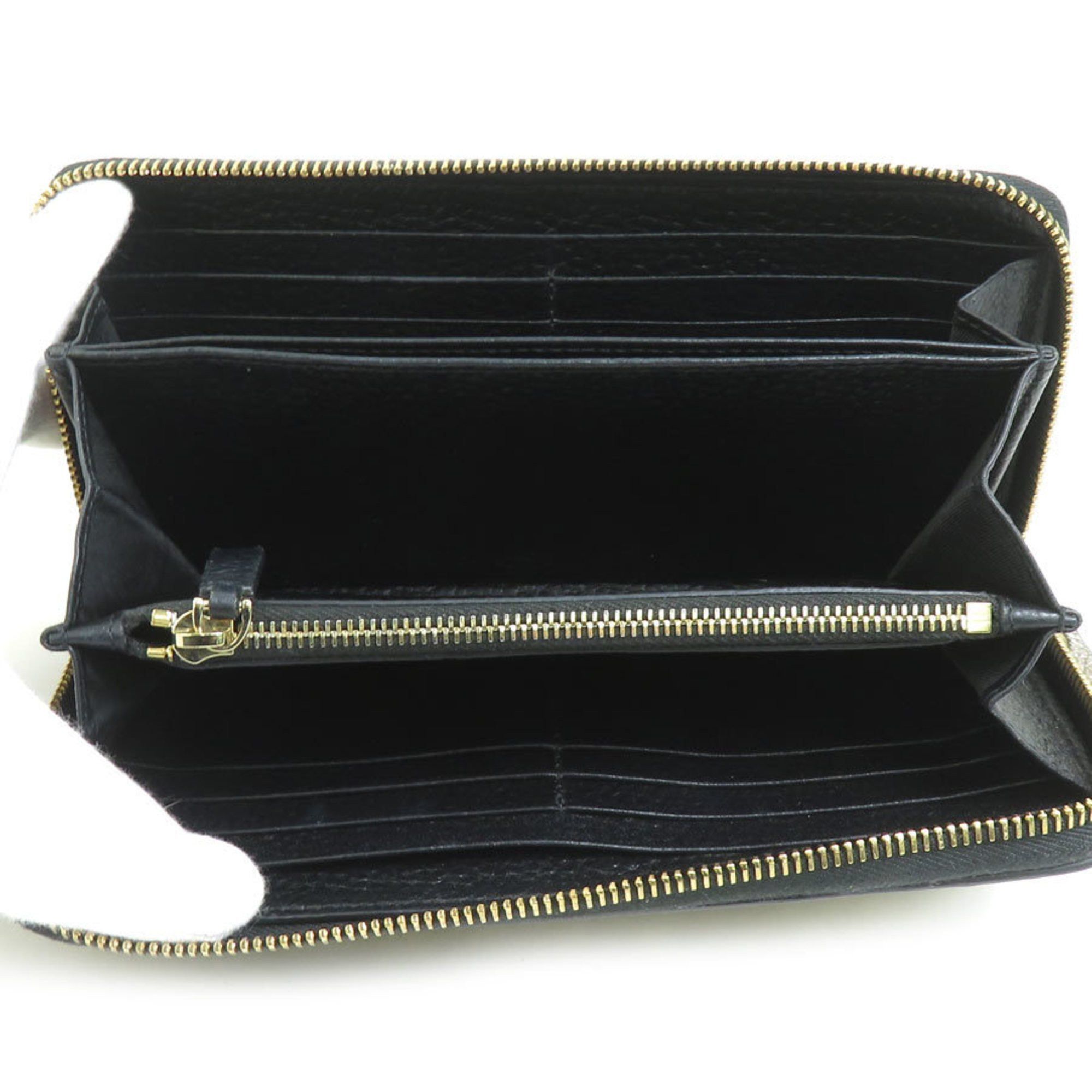Valentino Valentino Garavani Round Long Wallet Rockstud Leather Gold x Black Women's 55924g Size ONE SIZE - 3 Thumbnail