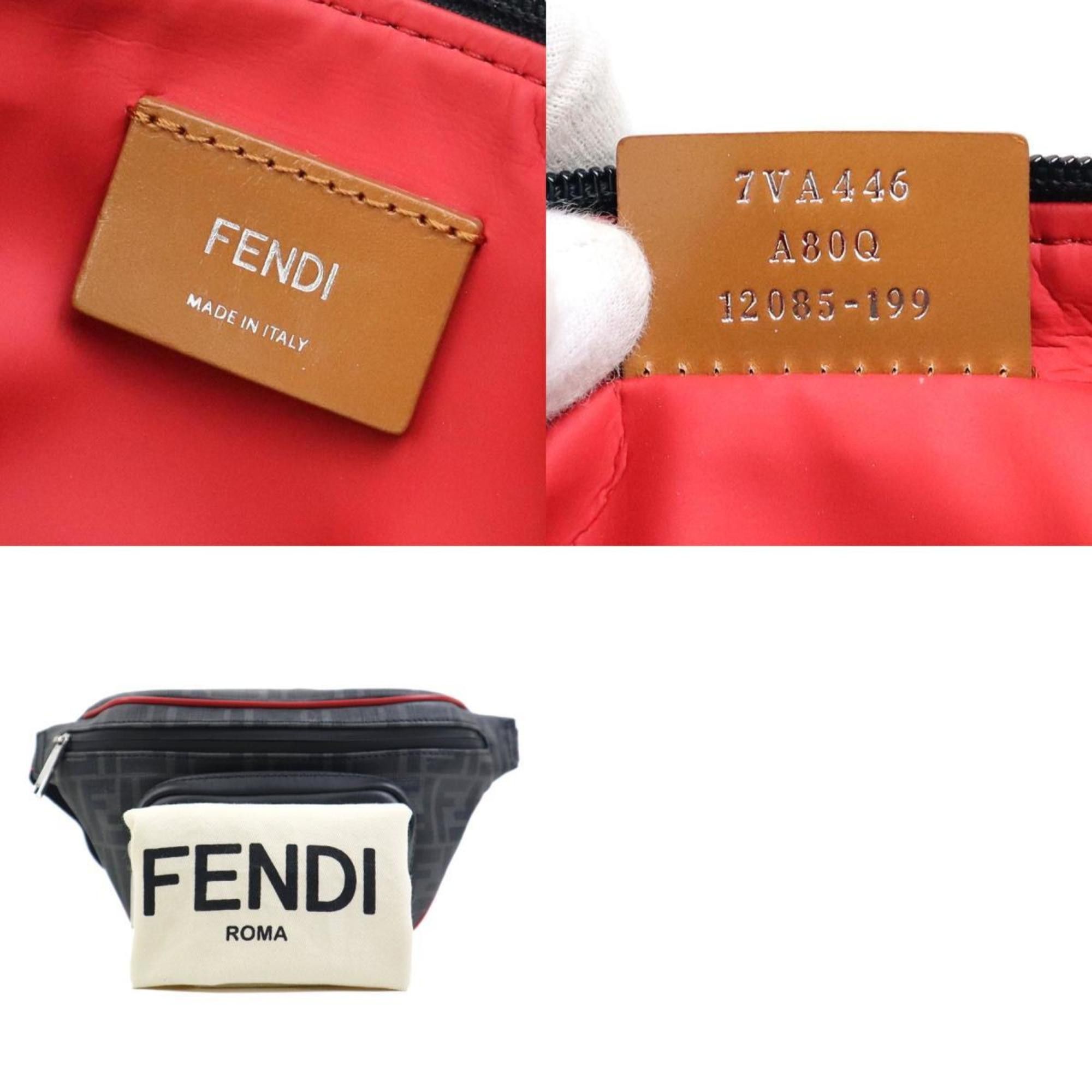 Fendi FENDI Waist bag Body Leather Black x Red Men's 7V46 A80Q h30922g Size ONE SIZE - 5 Thumbnail