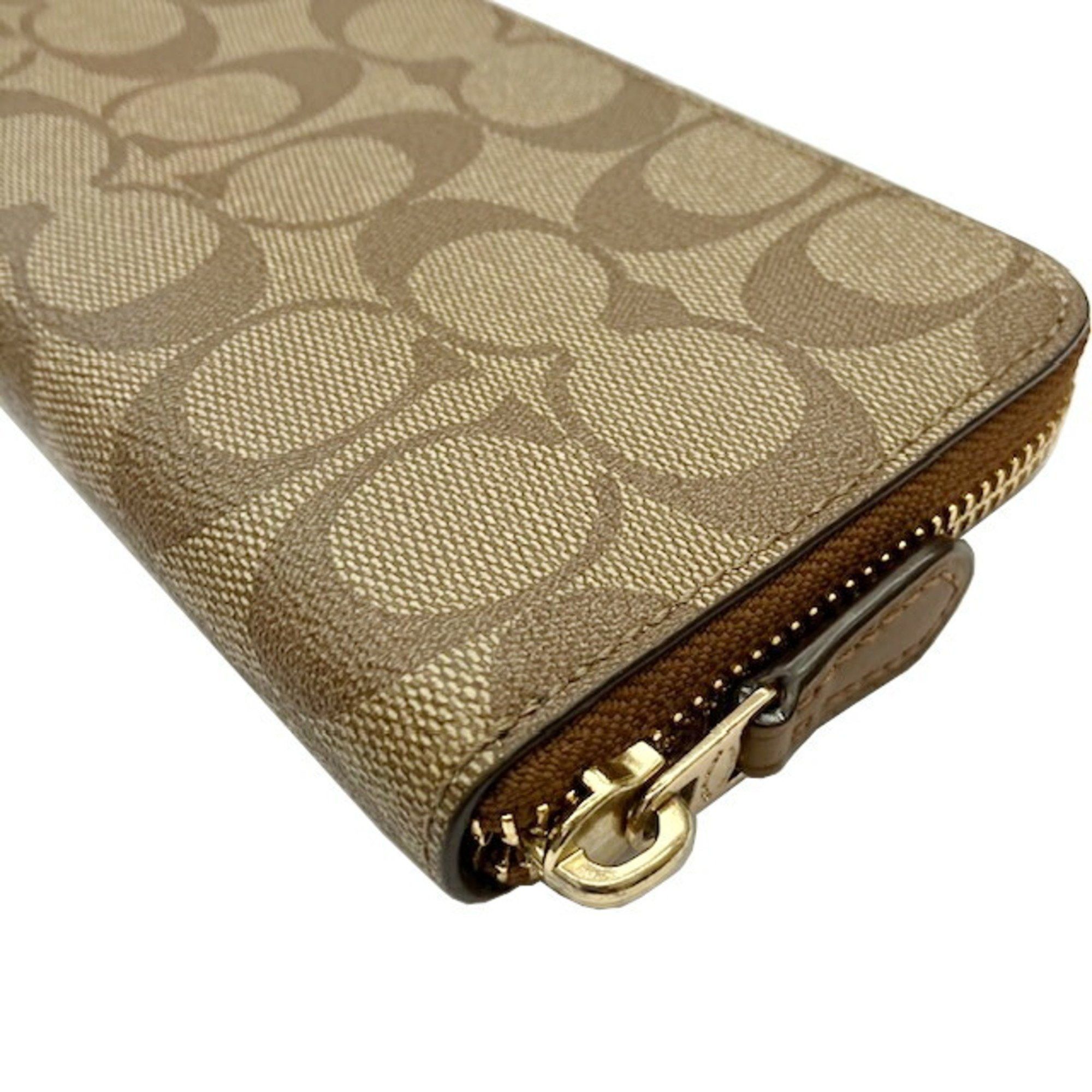 Coach COACH Signature Round Long Wallet F59267 Brown Size ONE SIZE - 7 Thumbnail