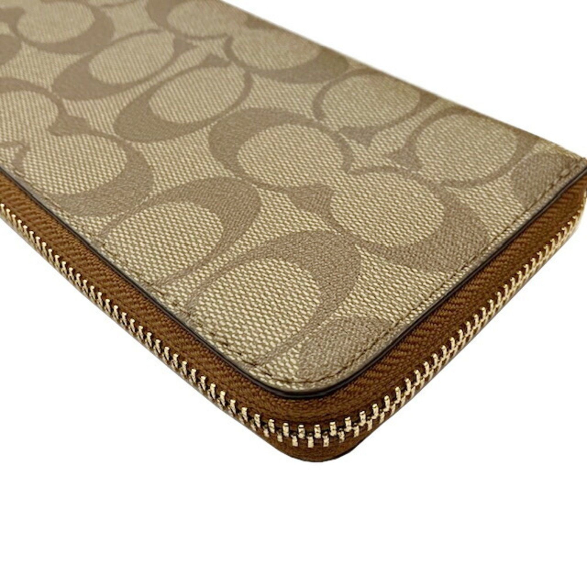 Coach COACH Signature Round Long Wallet F59267 Brown Size ONE SIZE - 9 Thumbnail
