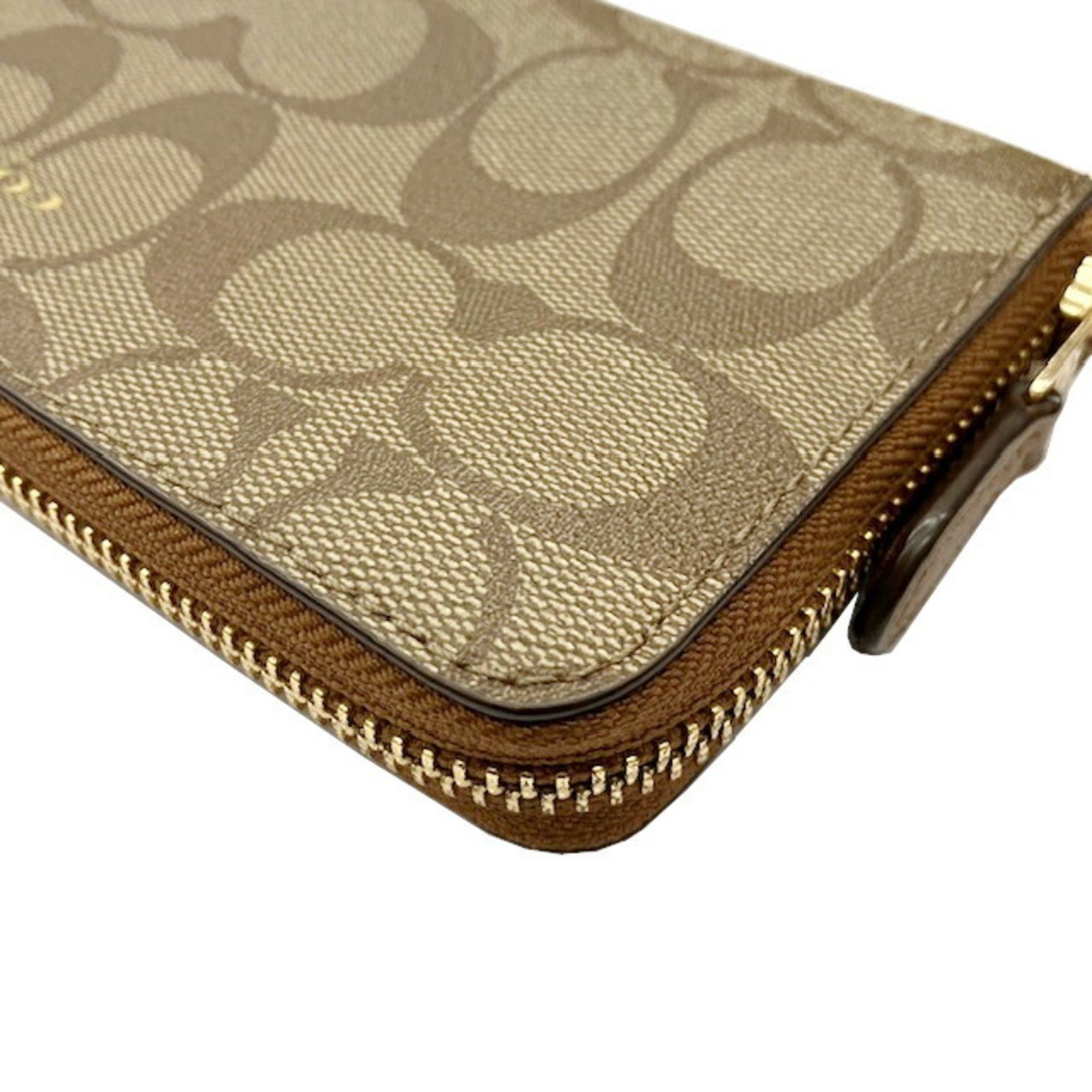 Coach COACH Signature Round Long Wallet F59267 Brown Size ONE SIZE - 5 Thumbnail